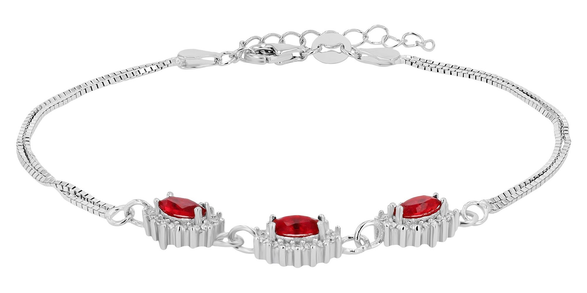 Adelia´s Armband »Damen Armband aus 925 Silber mit Zirkonia 17+3 cm« Perfekt als Geschenk für besondere Menschen