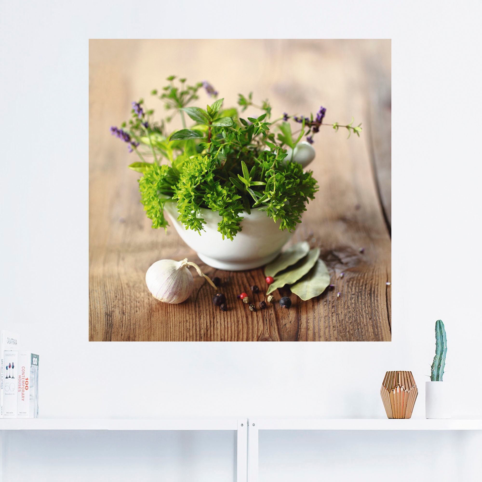 Artland Wandbild »Verschiedene Kräuter - Küche«, Arrangements, (1 St.), als Alubild, Outdoorbild, Leinwandbild, Poster, Wandaufkleber