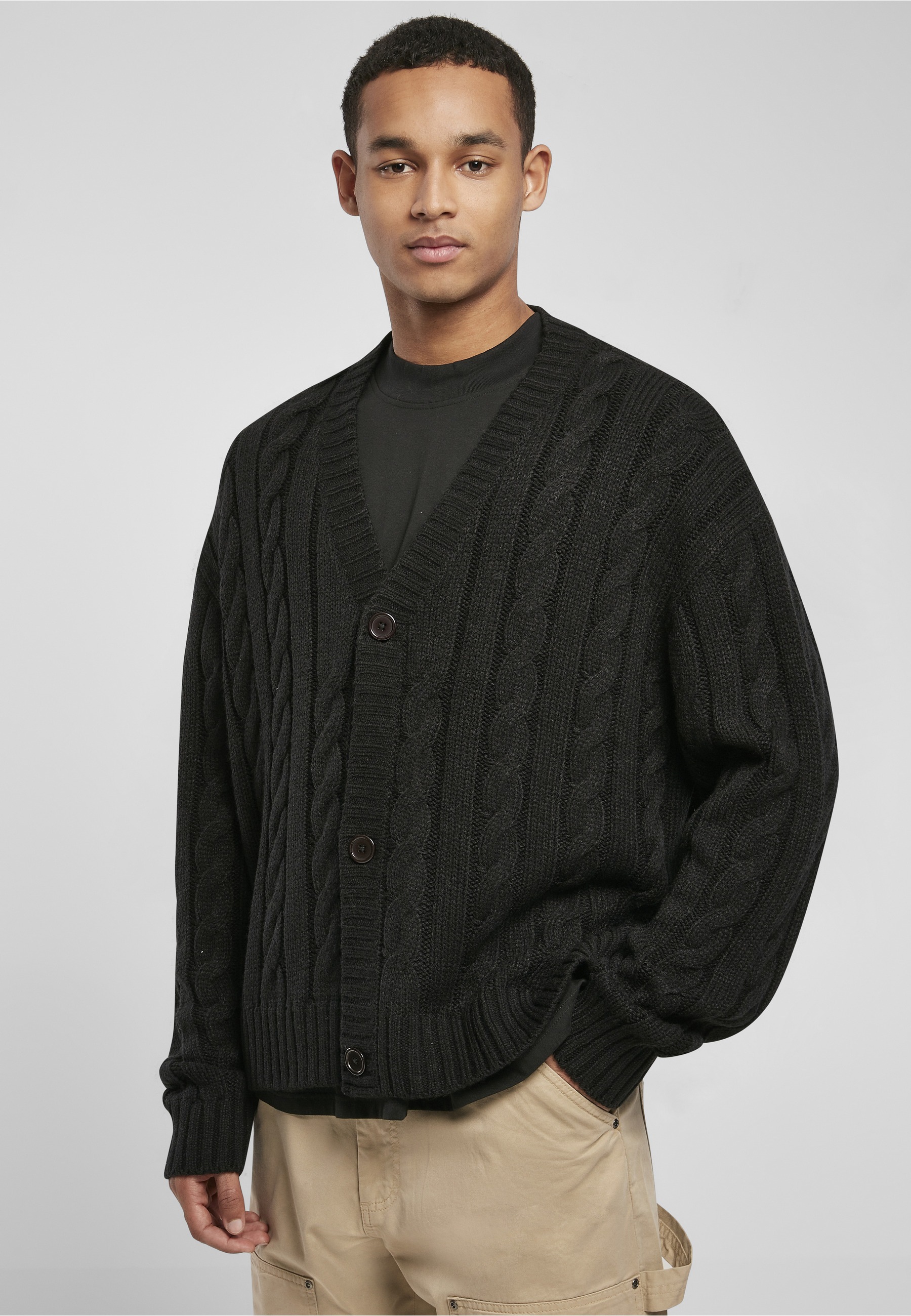 URBAN CLASSICS Cardigan »Urban Classics Herren Boxy Cardigan« 1 Stk.