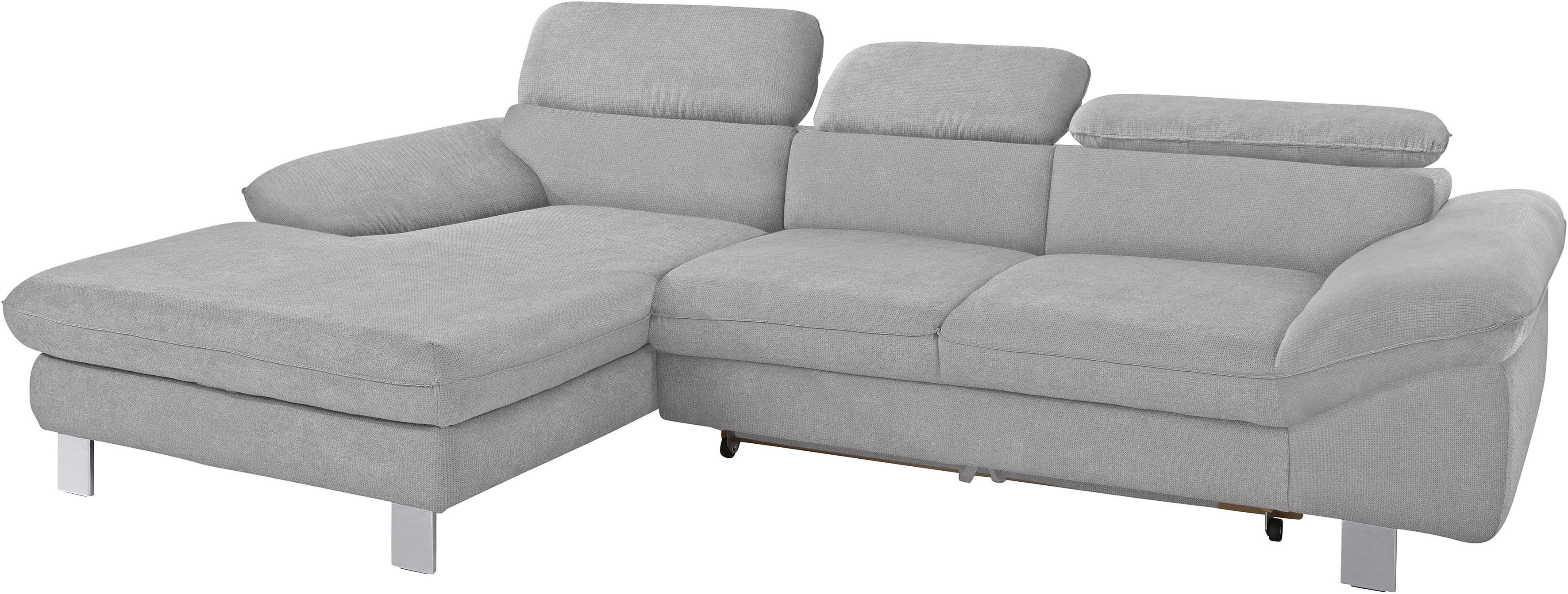 COTTA Ecksofa "Driver L-Form" mit Kopfteilverstellung, wahlweise mit Schlaffunktion & Bettkasten