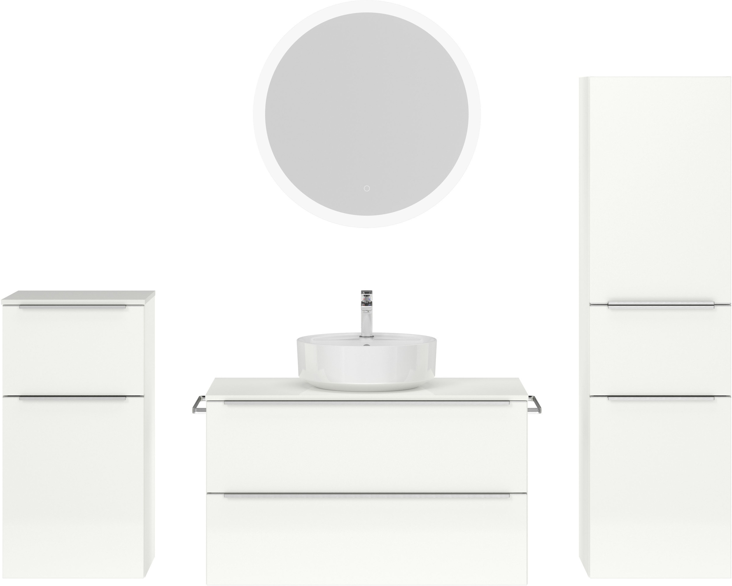 nobilia Badmöbel-Set "Alvene" vormontiert, mit Soft-Close, 4 Stk. tlg. günstig online kaufen