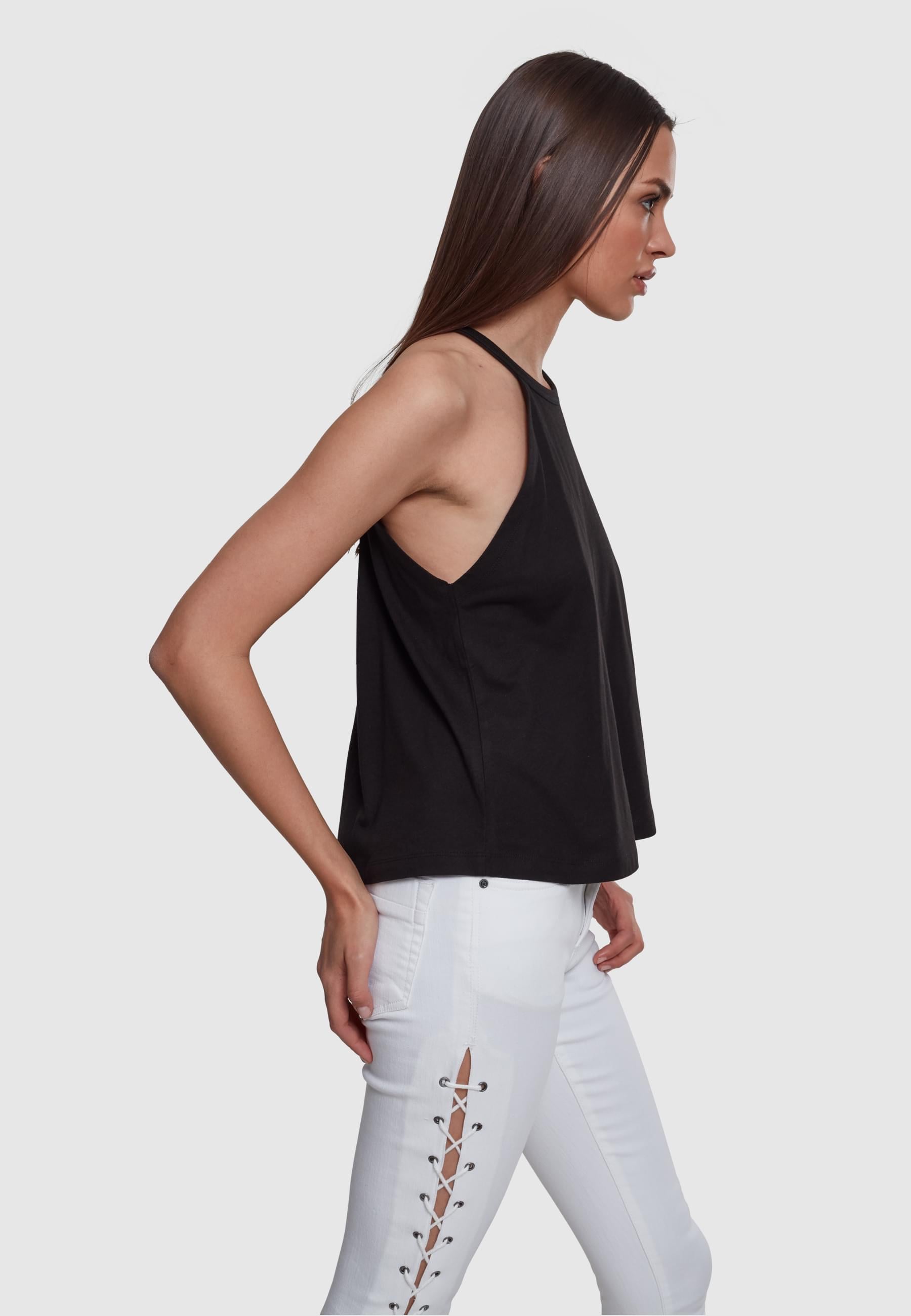 URBAN CLASSICS Muskelshirt »Urban Classics Damen Ladies Neckholder Tanktop«, (1 tlg.)
