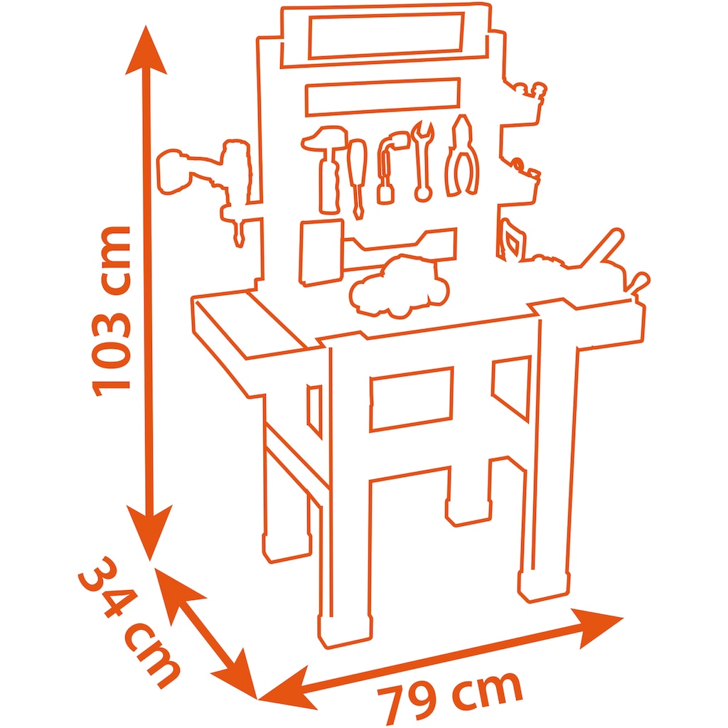 Smoby Spielwerkbank »Black + Decker Werkbank Center«