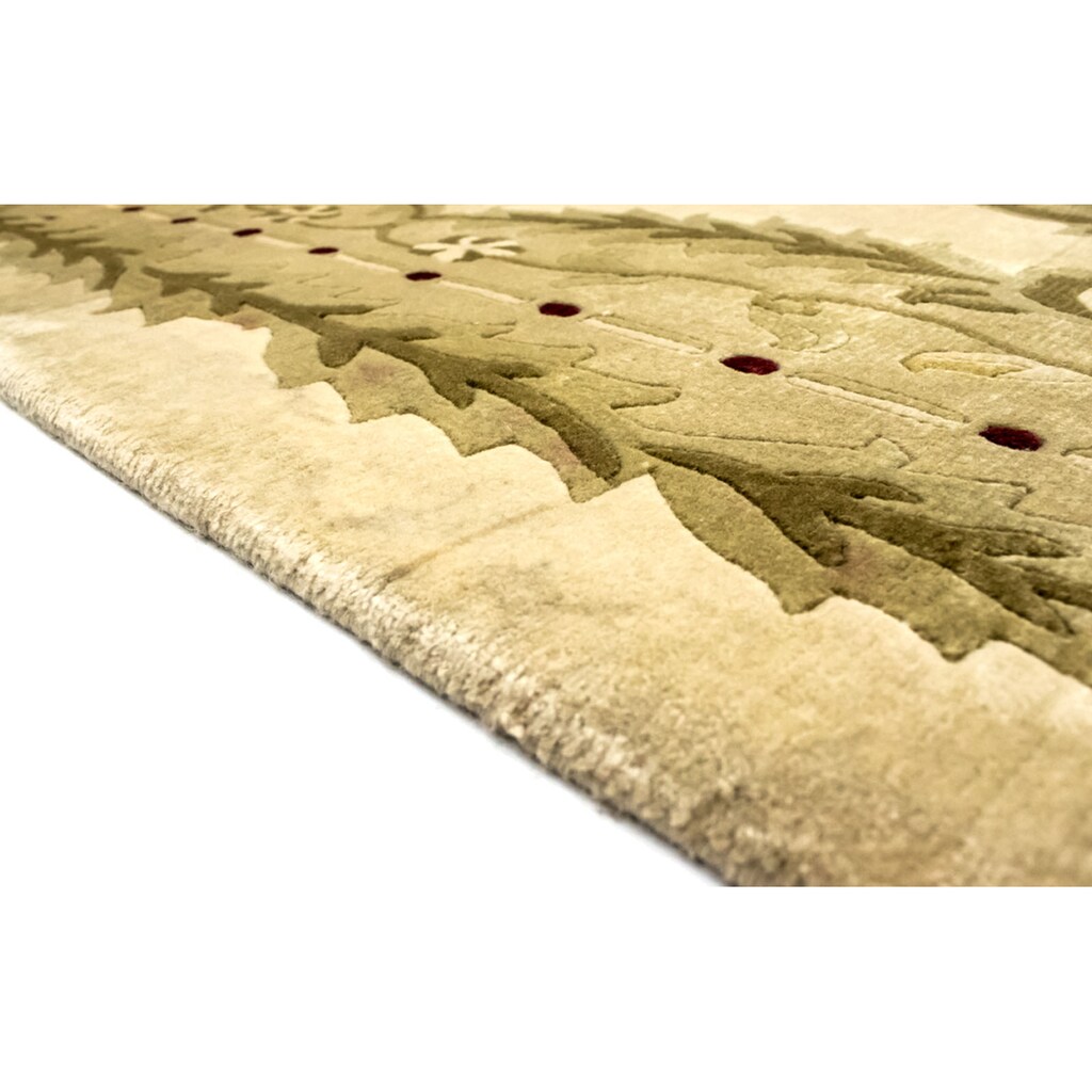 morgenland Wollteppich »Nepal Teppich handgeknüpft gelb«, rechteckig