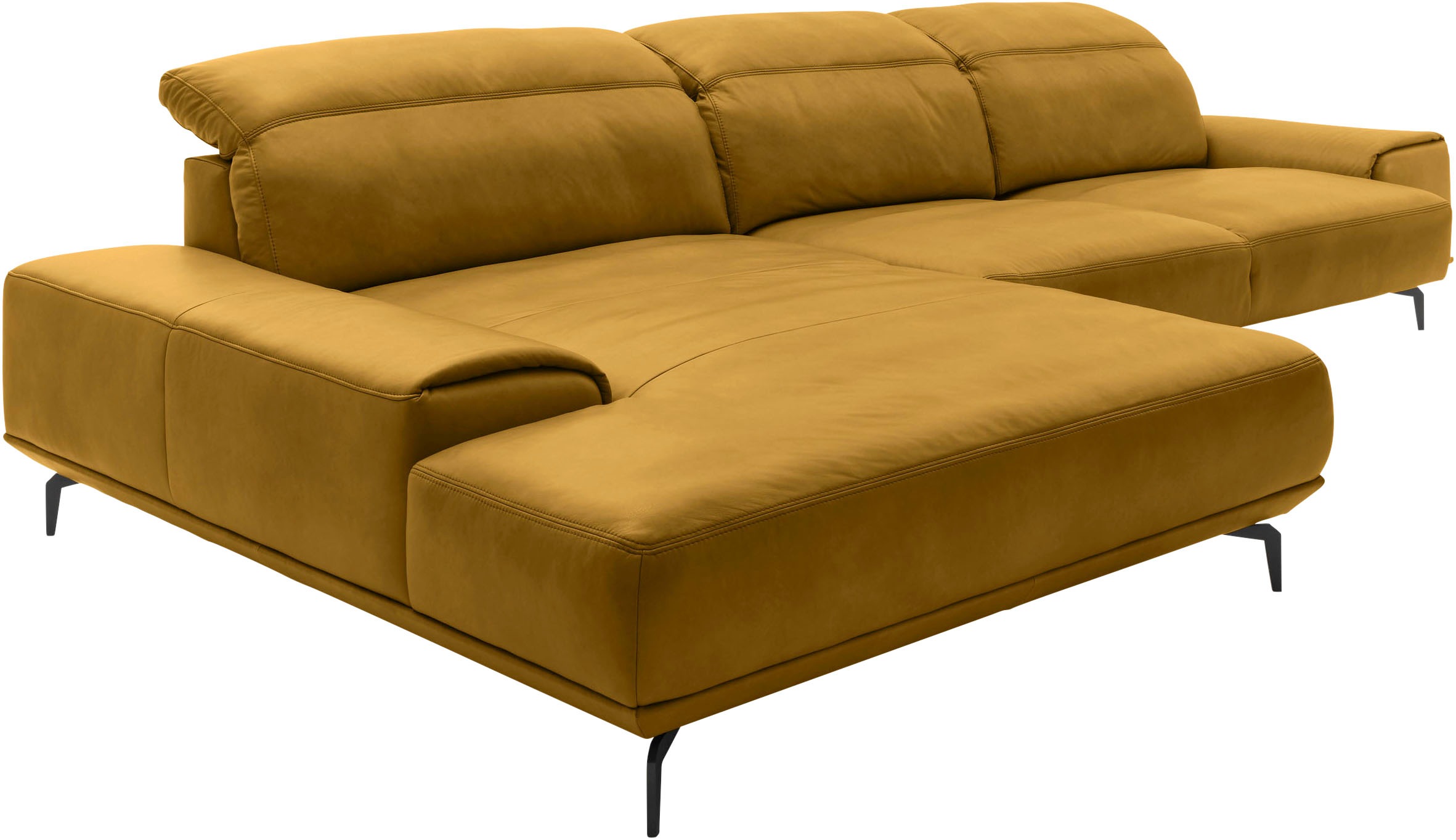 Musterring Wohnlandschaft »MR 2490«, Fuß Schwarz, Sitzhöhe 46cm, wahlweise mit Funktionen, Maße 342x207 cm