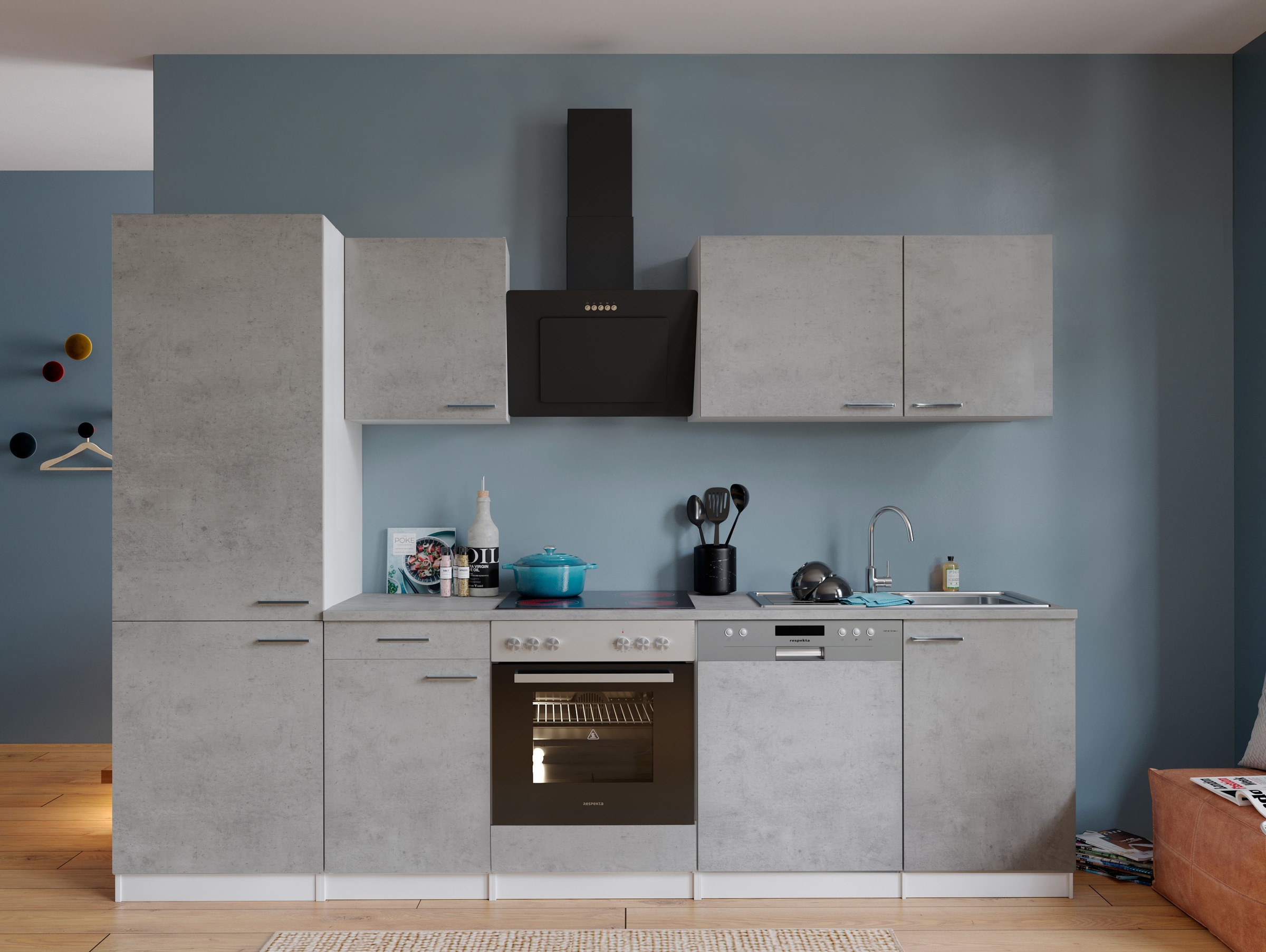 MESANA Küchenzeile "Malia", Breite 280 cm, 85 cm Arbeitshöhe, in exklusiver günstig online kaufen