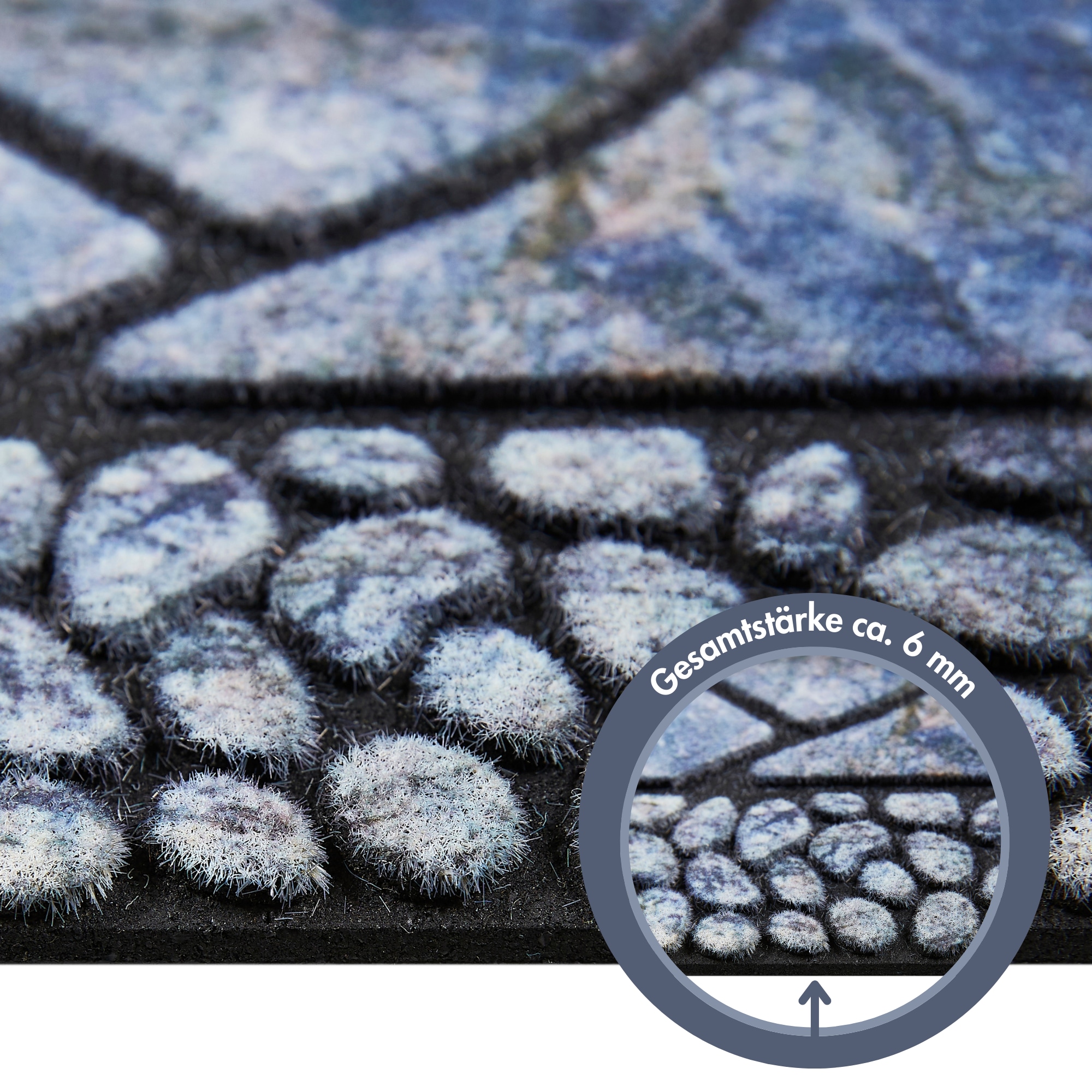 Andiamo Stufenmatte »Outdoor, 2er Set« rechteckig 6 mm Höhe Outdoor-Stufenmatten, Stein Motiv, Gartenbereich, Außenbereich