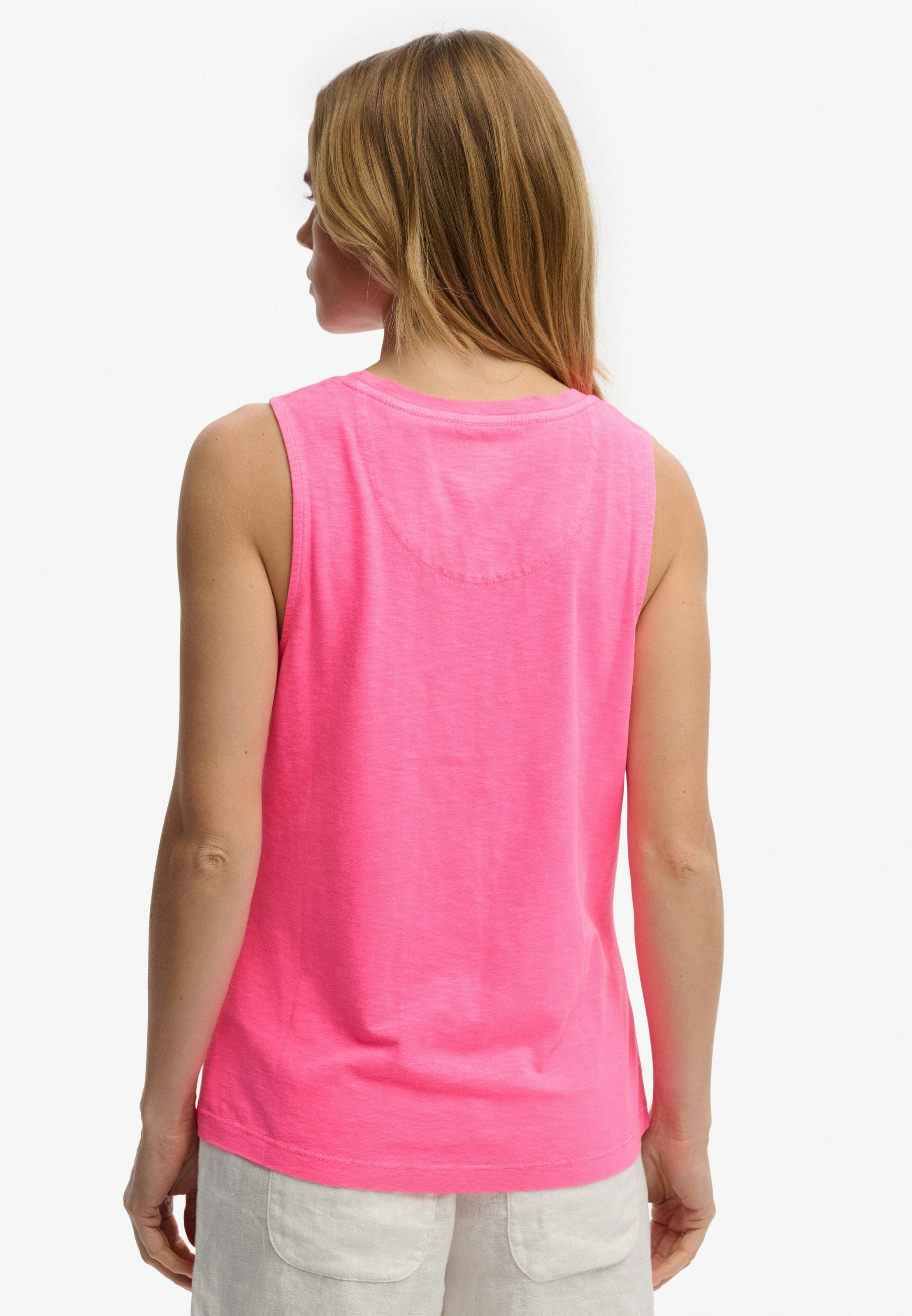 Superdry Tanktop "Scoop Neck Tank" Baumwollmischung, Regular Fit