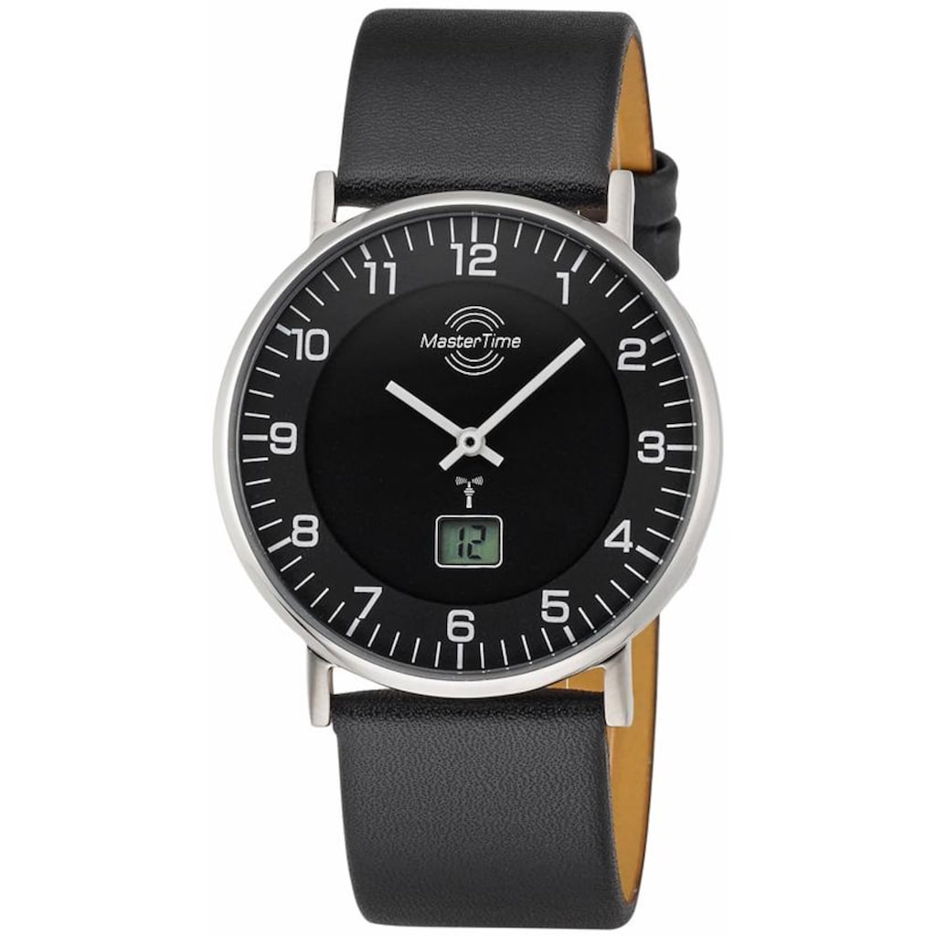 MASTER TIME Funkuhr »MTGS-10560-22L«, Armbanduhr, Quarzuhr, Herrenuhr, Datum, Langzeitbatterie