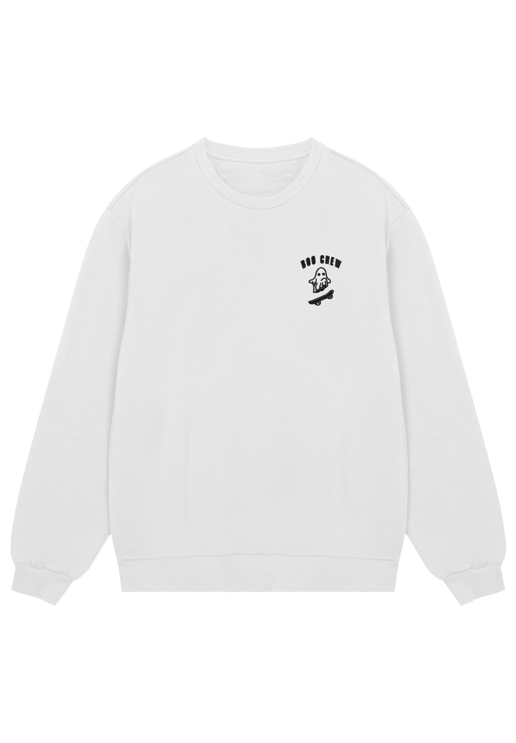F4NT4STIC Sweatshirt »Halloween Boo Crew Ghost Bestickt«, Premium Qualität
