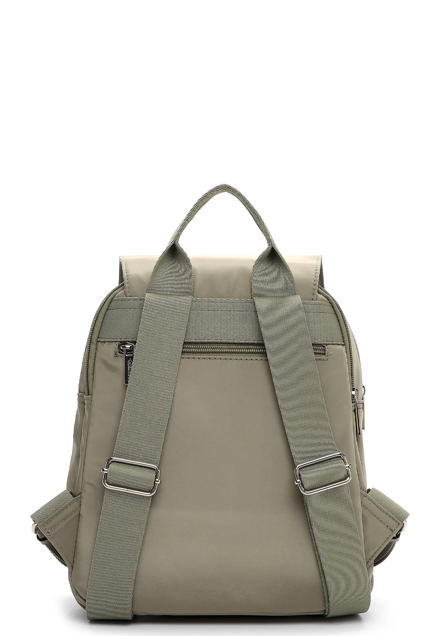 Rucksack TAMARIS "Rucksack TAS Khiria", Damen, Gr. B/H/T: 26cm x 28cm x 9cm, grün (khaki 910), Polyester, Rucksäcke Rucksack 2