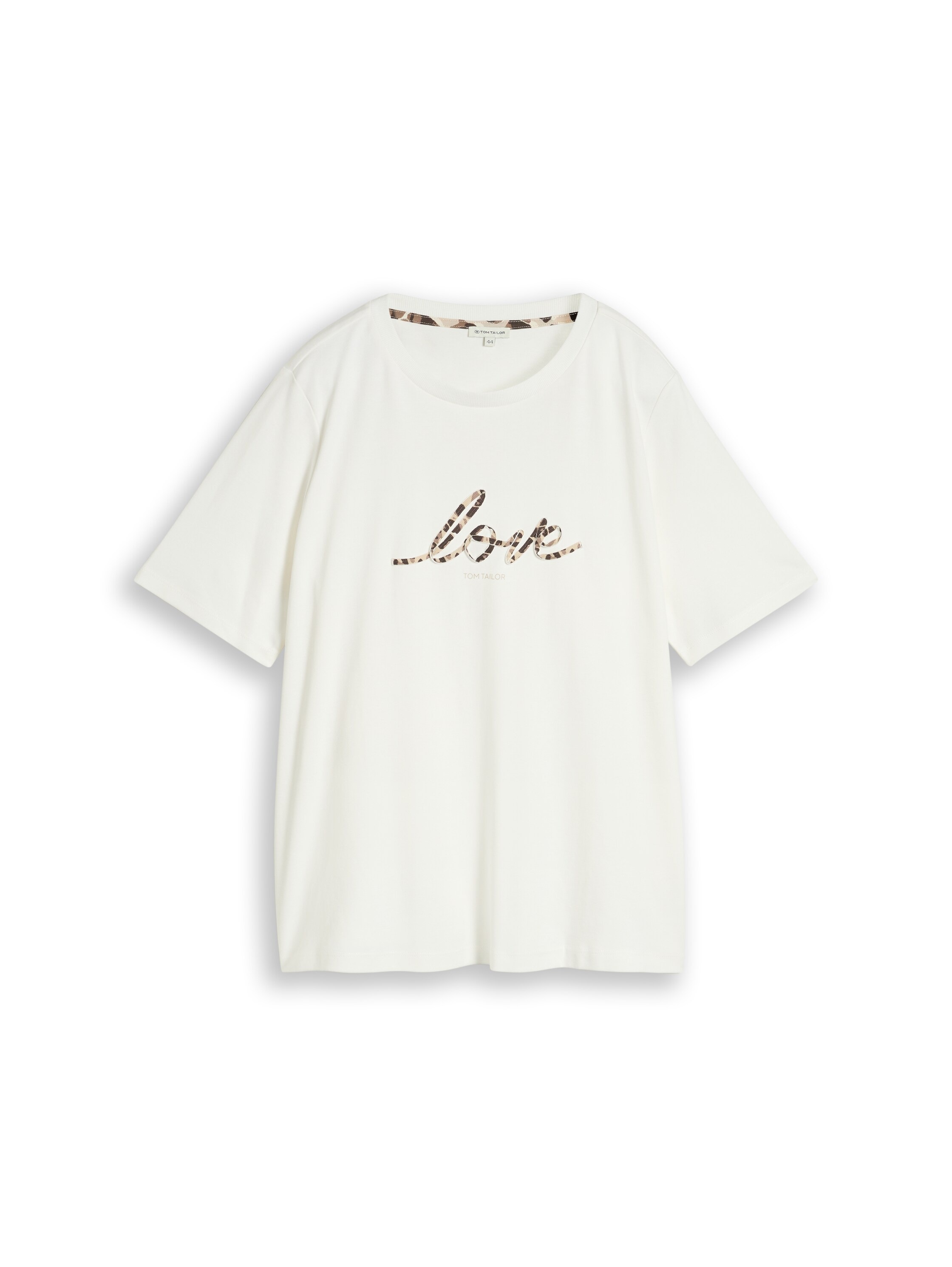 TOM TAILOR PLUS Kurzarmshirt Sommershirt mit Letter-Print / Große Größe