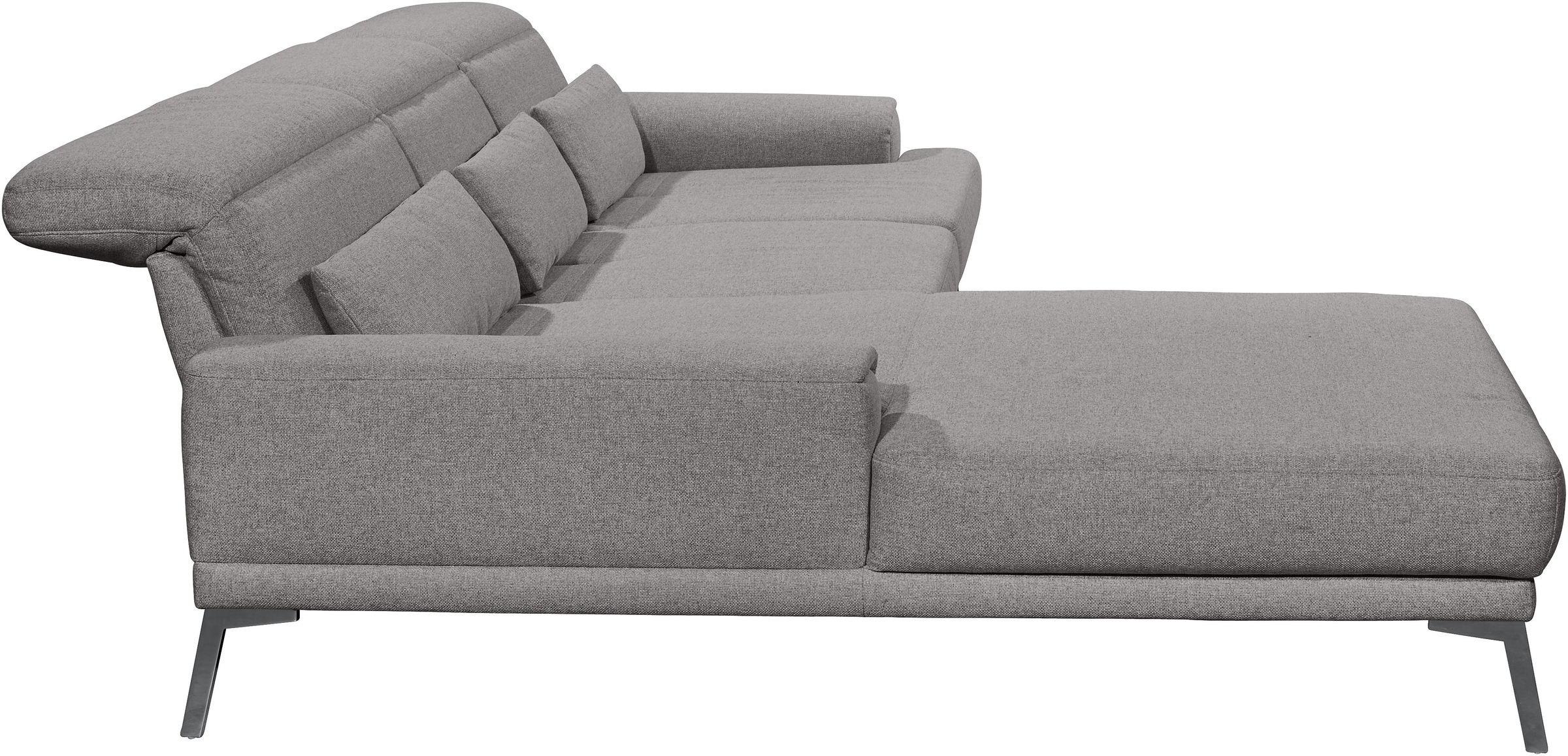 Musterring Ecksofa »MR 4580«, mit Kopf- und Sitztiefenverstellung, Metallfuß chrom, 288 x 193/220cm