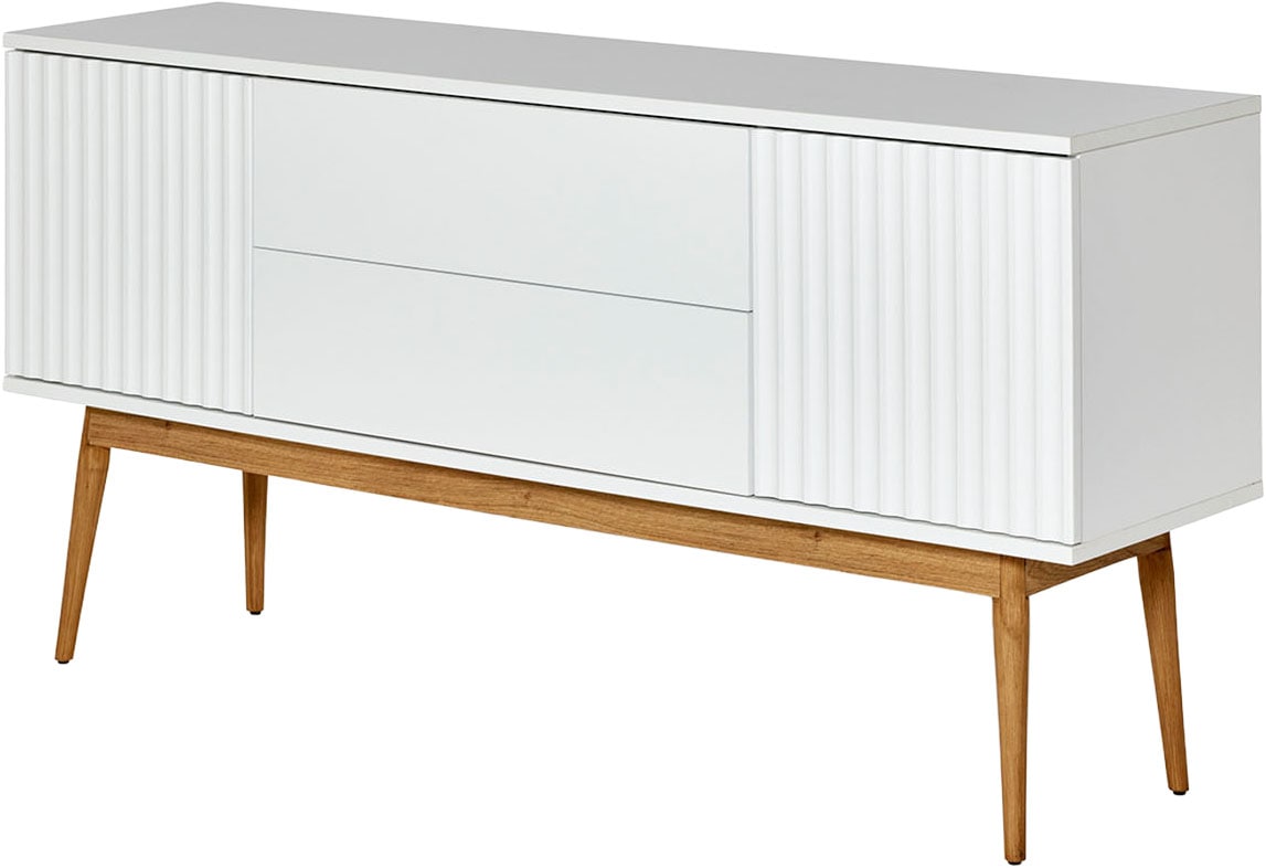 Jahnke Sideboard "GRACE SB 150" Sideboard, 2 Türen & 2 Schubladen, Skandi-Design, Breite: 150 cm