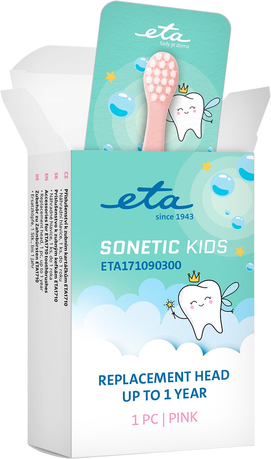 eta Aufsteckbürste »Sonetic Kids« Ersatzaufsatz ETA ist für die Kinder-Schallzahnbürste