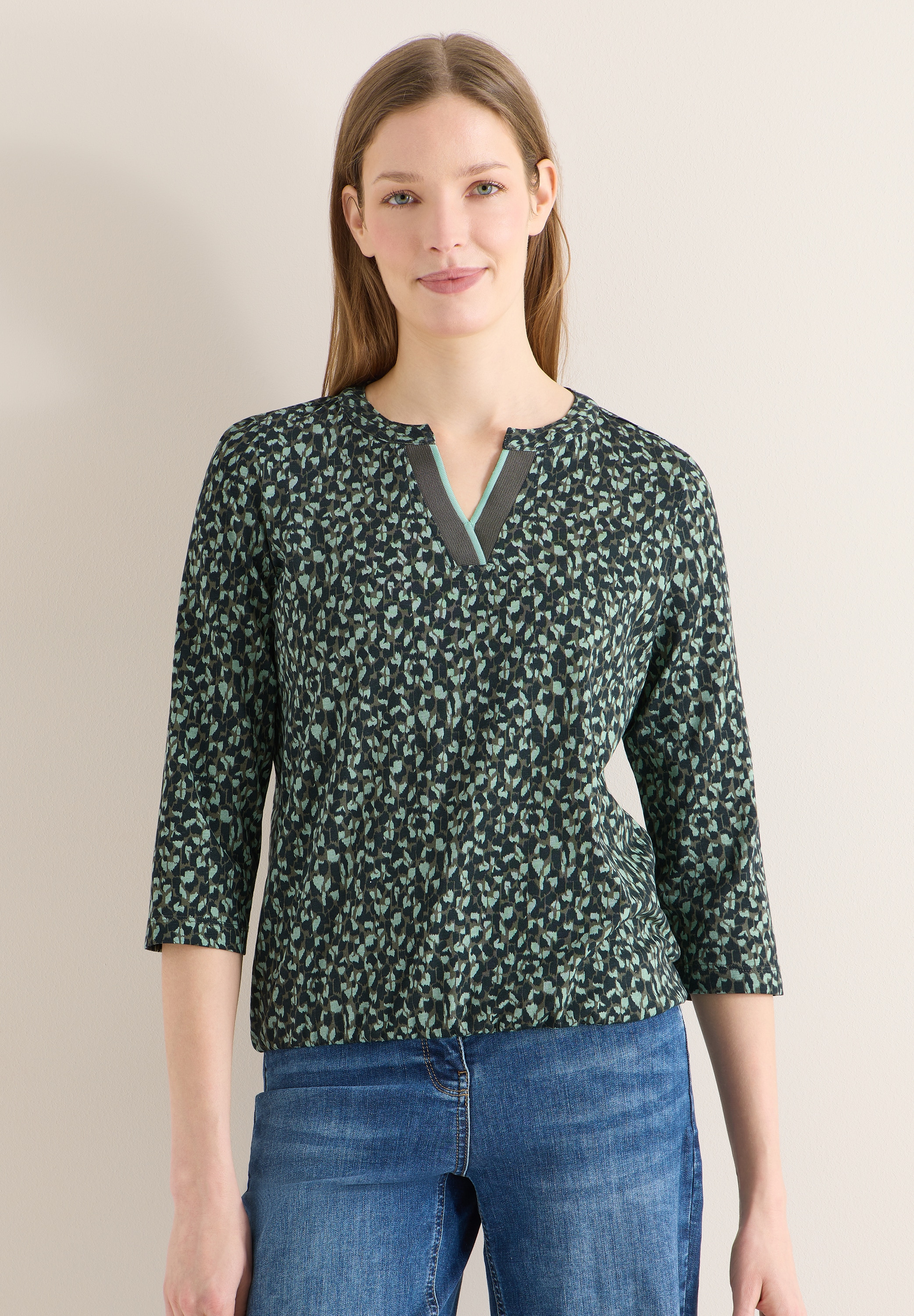 Cecil 3/4-Arm-Shirt aus reiner Baumwolle günstig online kaufen