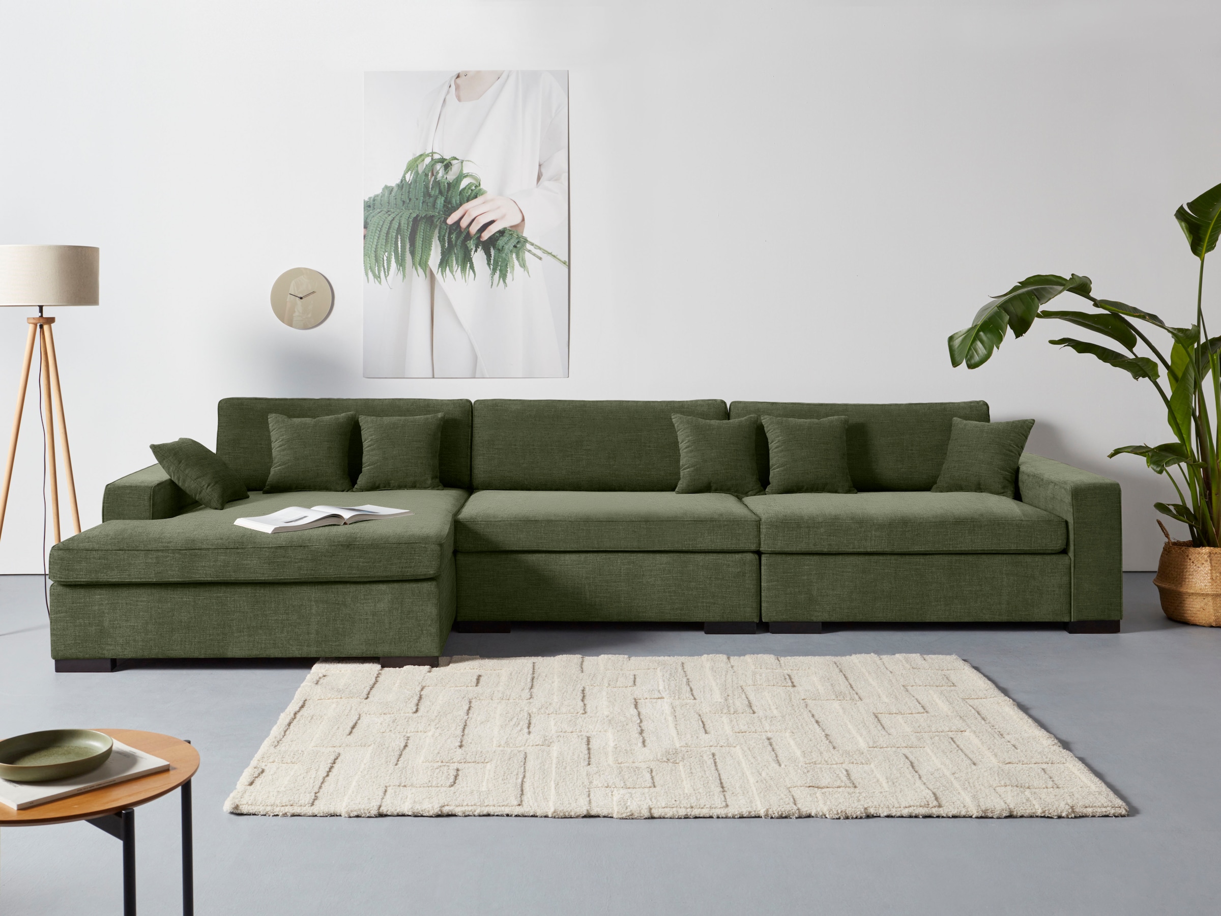 Guido Maria Kretschmer Home&Living Sofa-Eckelement "Skara XXL L-Form", Lounge-Sofa XXL mit Federkern-Polsterung, in viel