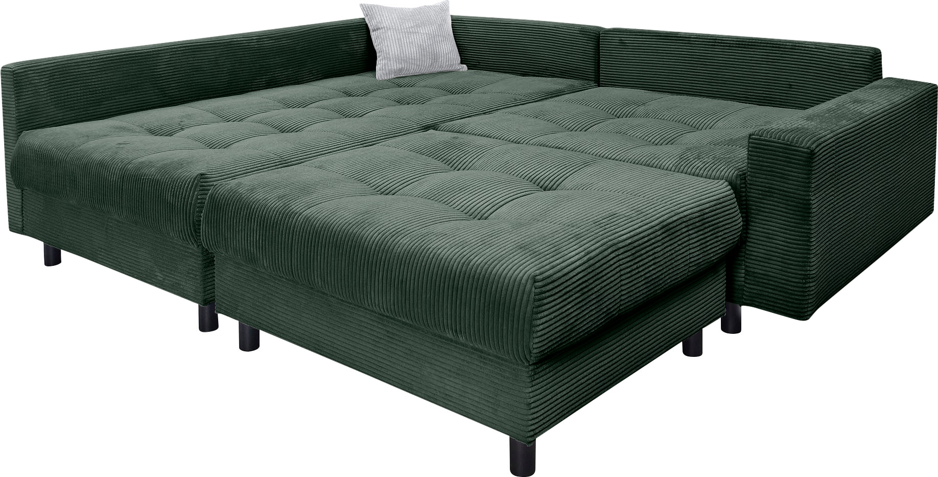 Home affaire Ecksofa »Toni L-Form«, (Cord-Bezug), Ottomane beidseitig montierbar, Federkern-Polsterung