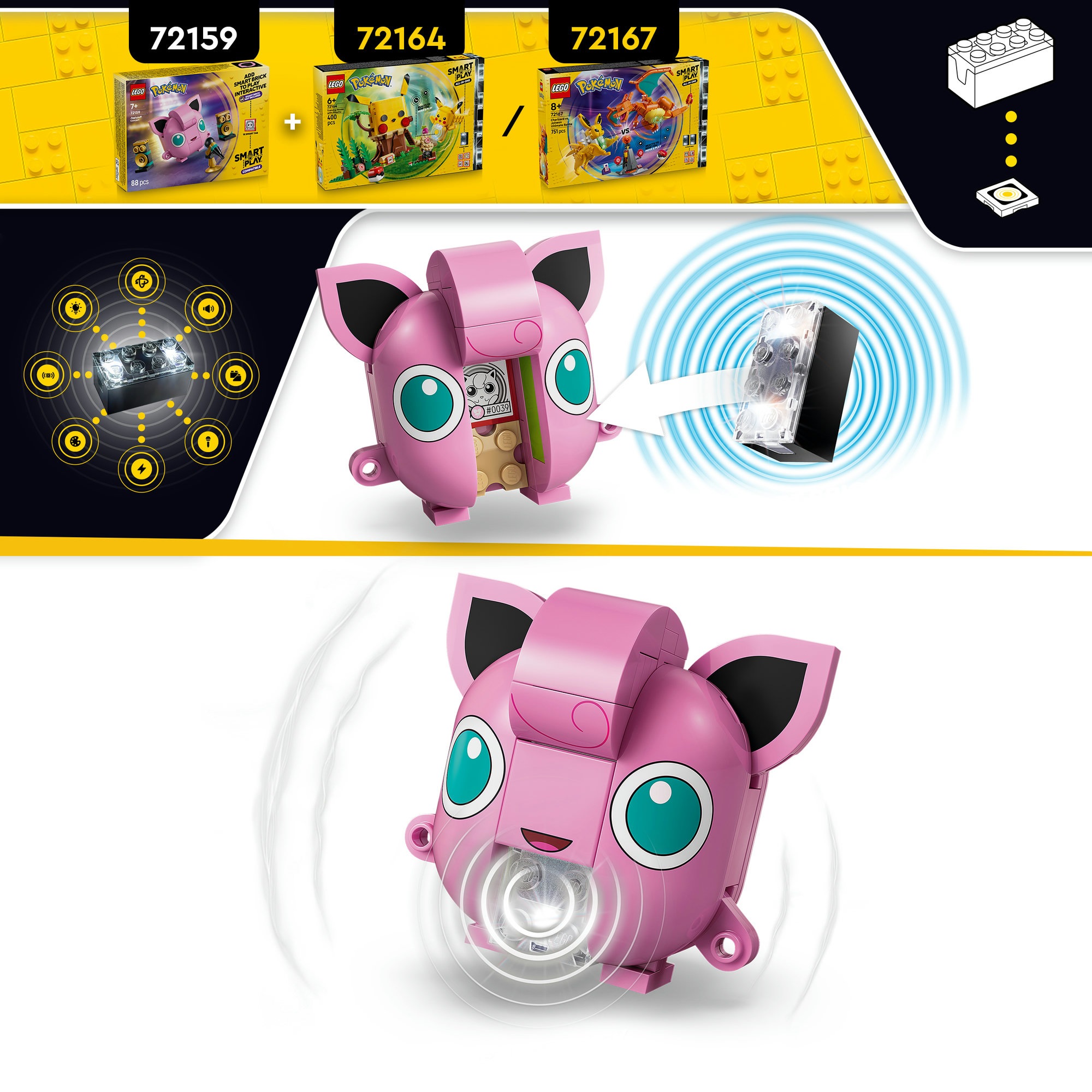 LEGO® Konstruktionsspielsteine »SMART Play™  Pummeluff-Konzert (72159), LEGO Pokémon« Mit SMART Brick kompatibel (nicht enthalten)