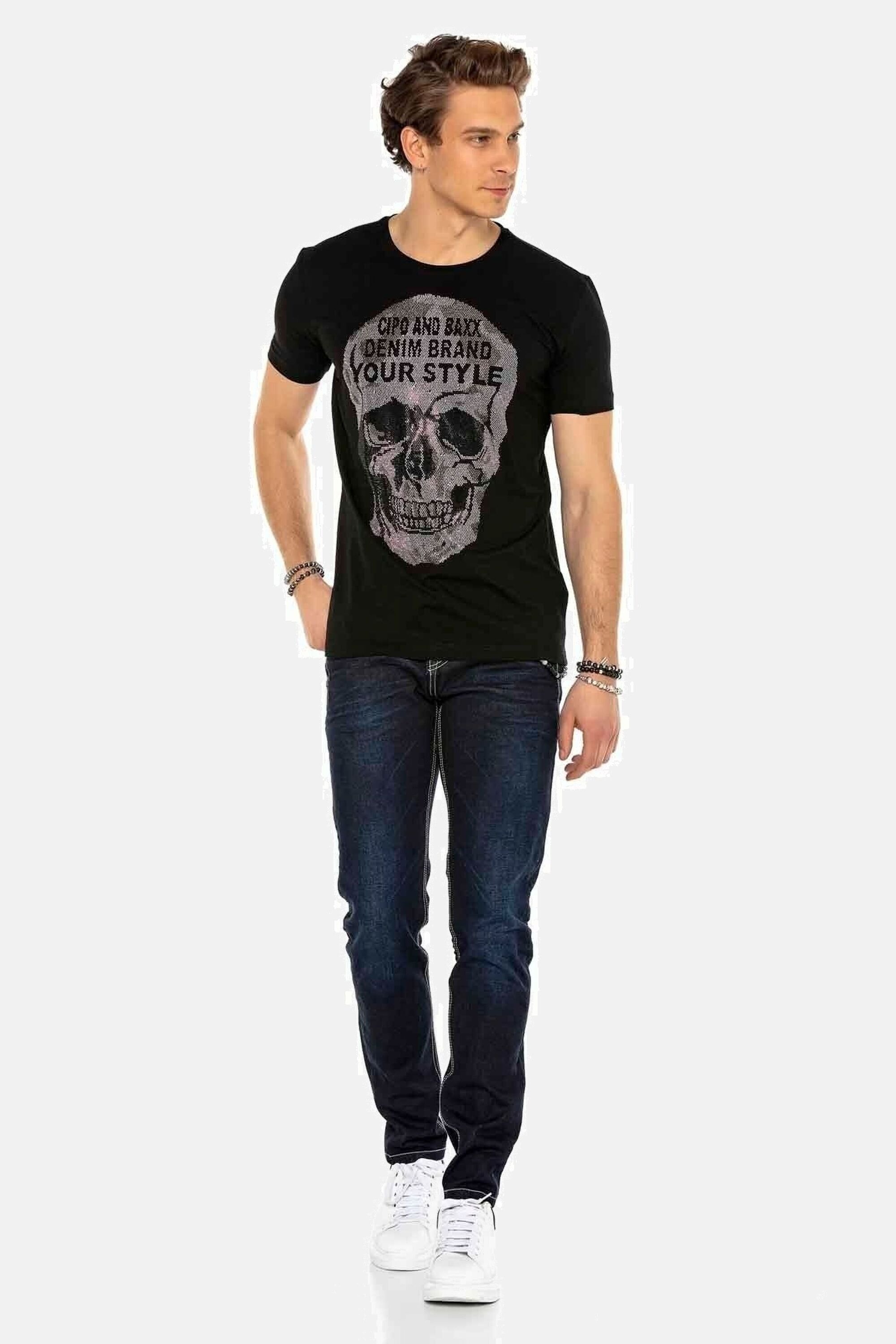 Cipo & Baxx Straight-Jeans »Jeans«, mit stilvollen Kontrastnähten, CD-395