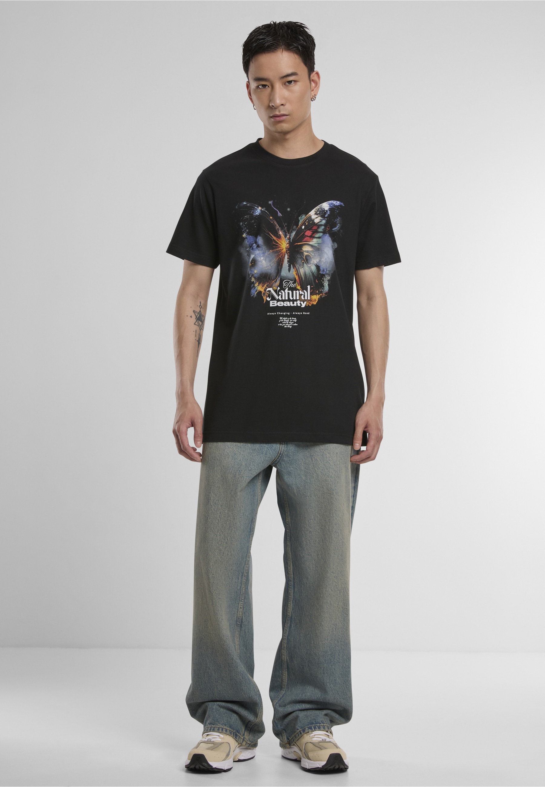 MisterTee T-Shirt »MisterTee Natural Beauty Butterfly Tee« 1 Stk.