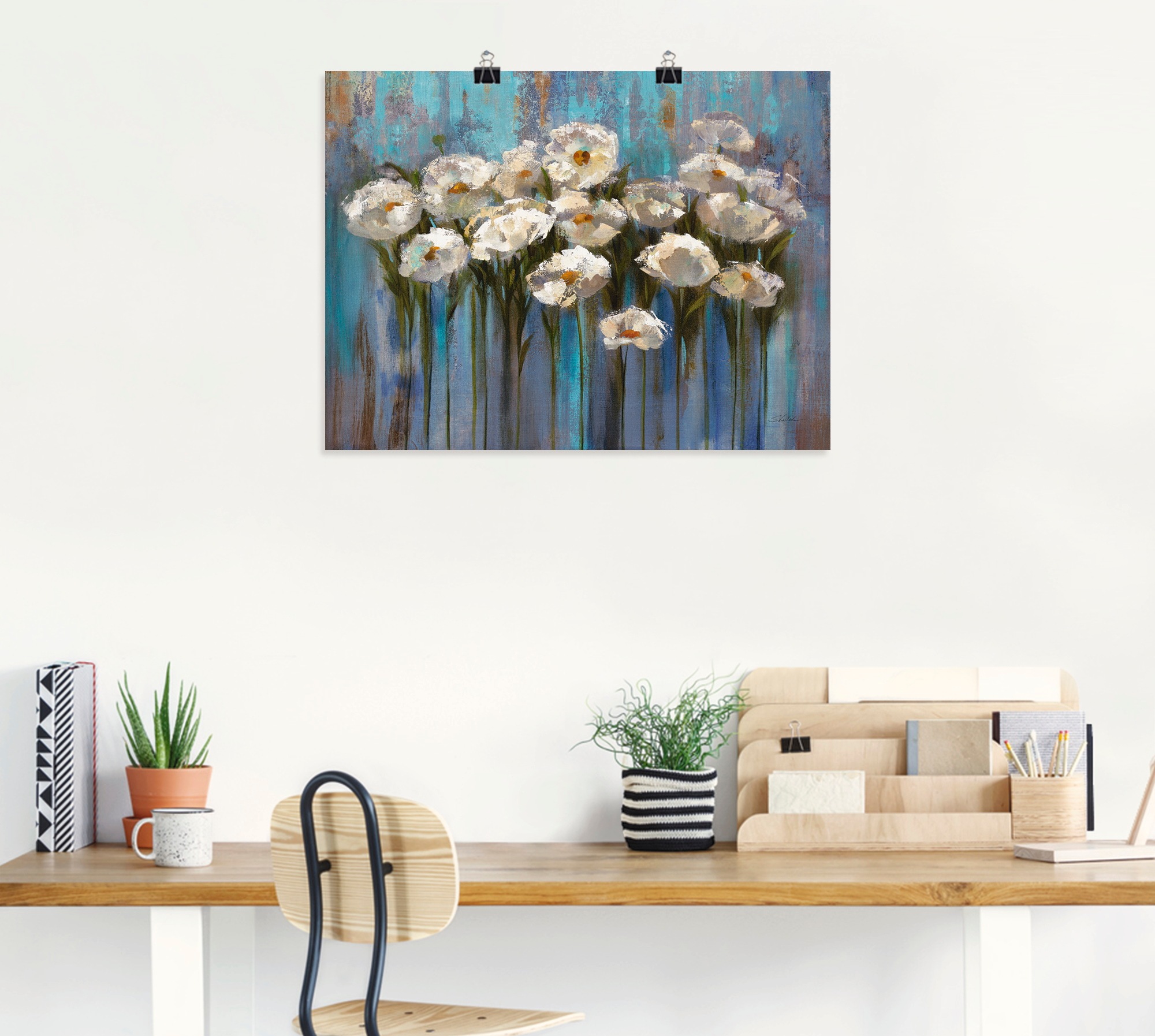 Artland Wandbild "Anemonen am See", Blumen, (1 St.), als Leinwandbild, Post günstig online kaufen