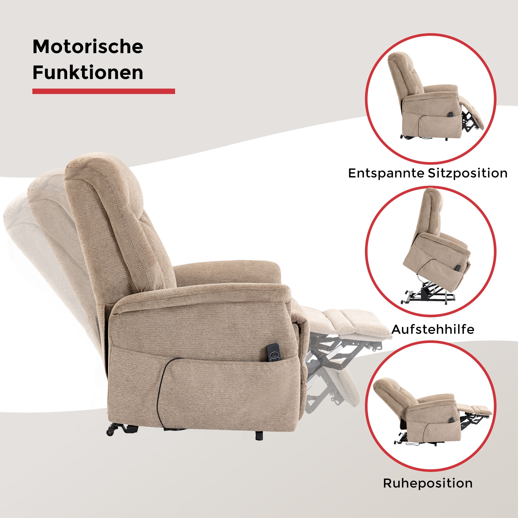 Duo Collection TV-Sessel »Gandia XXL« 150 kg belastbar, Stahlwellenunterfederung