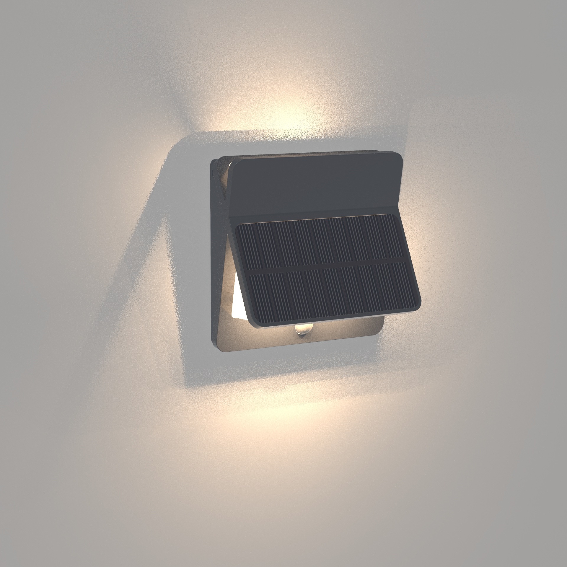 LUTEC LED Solarleuchte »LED-Solar-Aussenwandl. mit BWM ALETA«, 2 flammig, Leuchtmittel LED-Board | LED fest integriert, Design-Award
