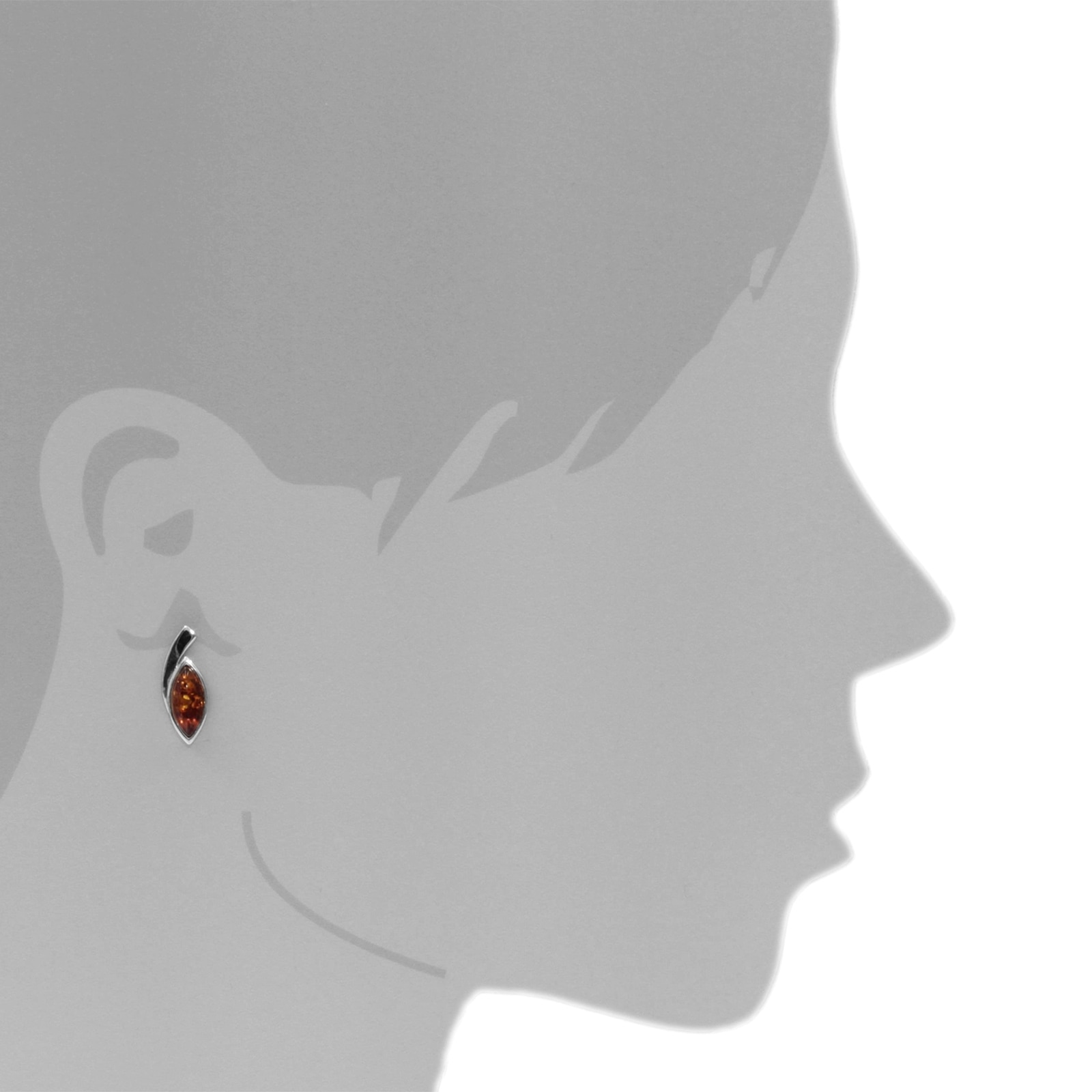 OSTSEE-SCHMUCK Paar Ohrstecker »- Marieke - Silber 925/000 - Bernstein«