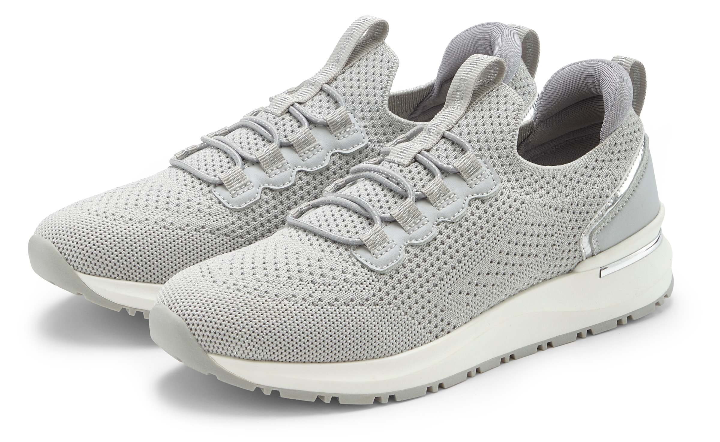 Vivance Sneaker »Freizeitschuh, Halbschuh,«, aus Textil zum Reinschlüpfen mit elastischen Schnürbändern VEGAN