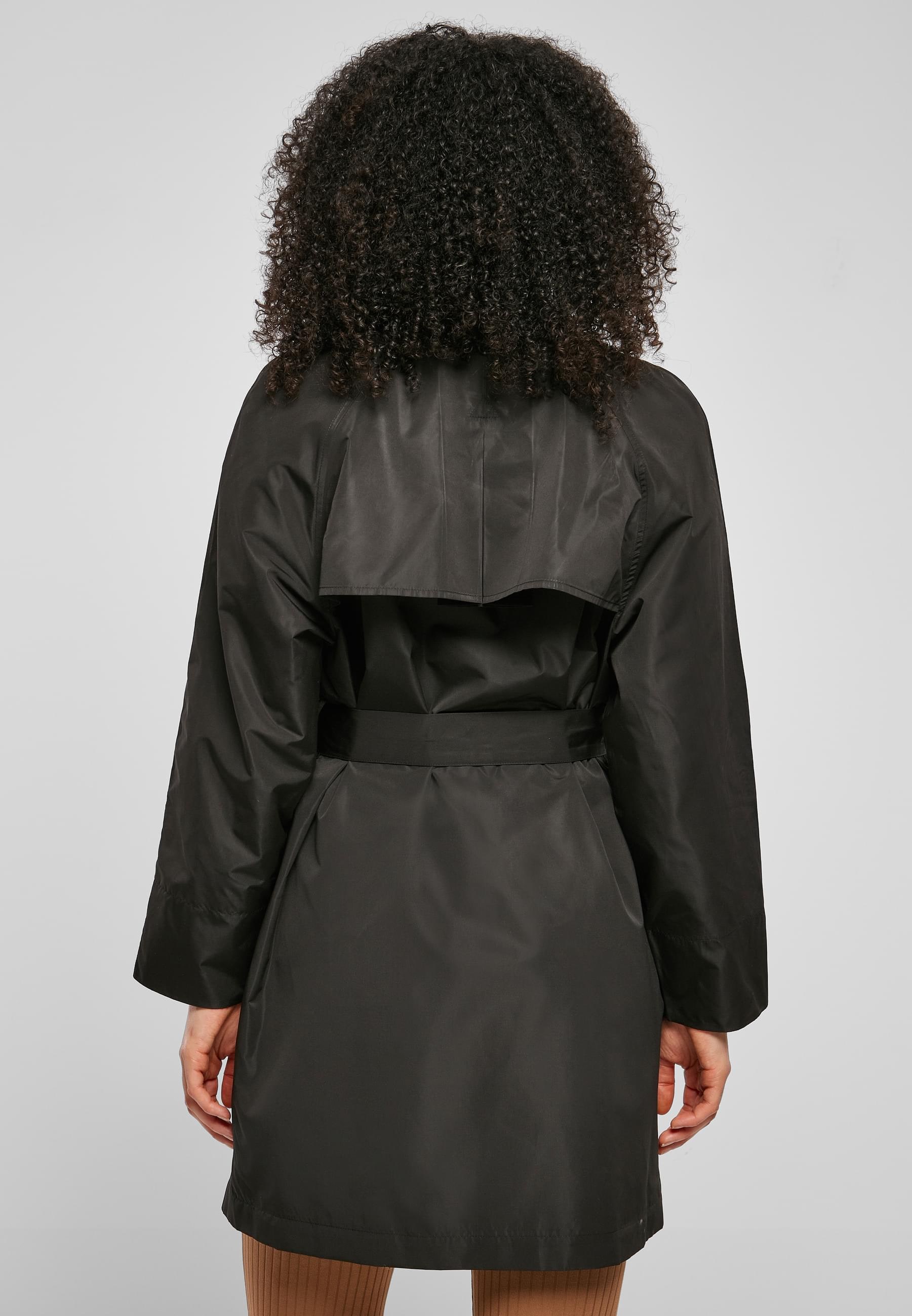 URBAN CLASSICS Allwetterjacke »Urban Classics Damen Ladies Crinkle Nylon Minimal Trench Coat«, (1 St.), ohne Kapuze