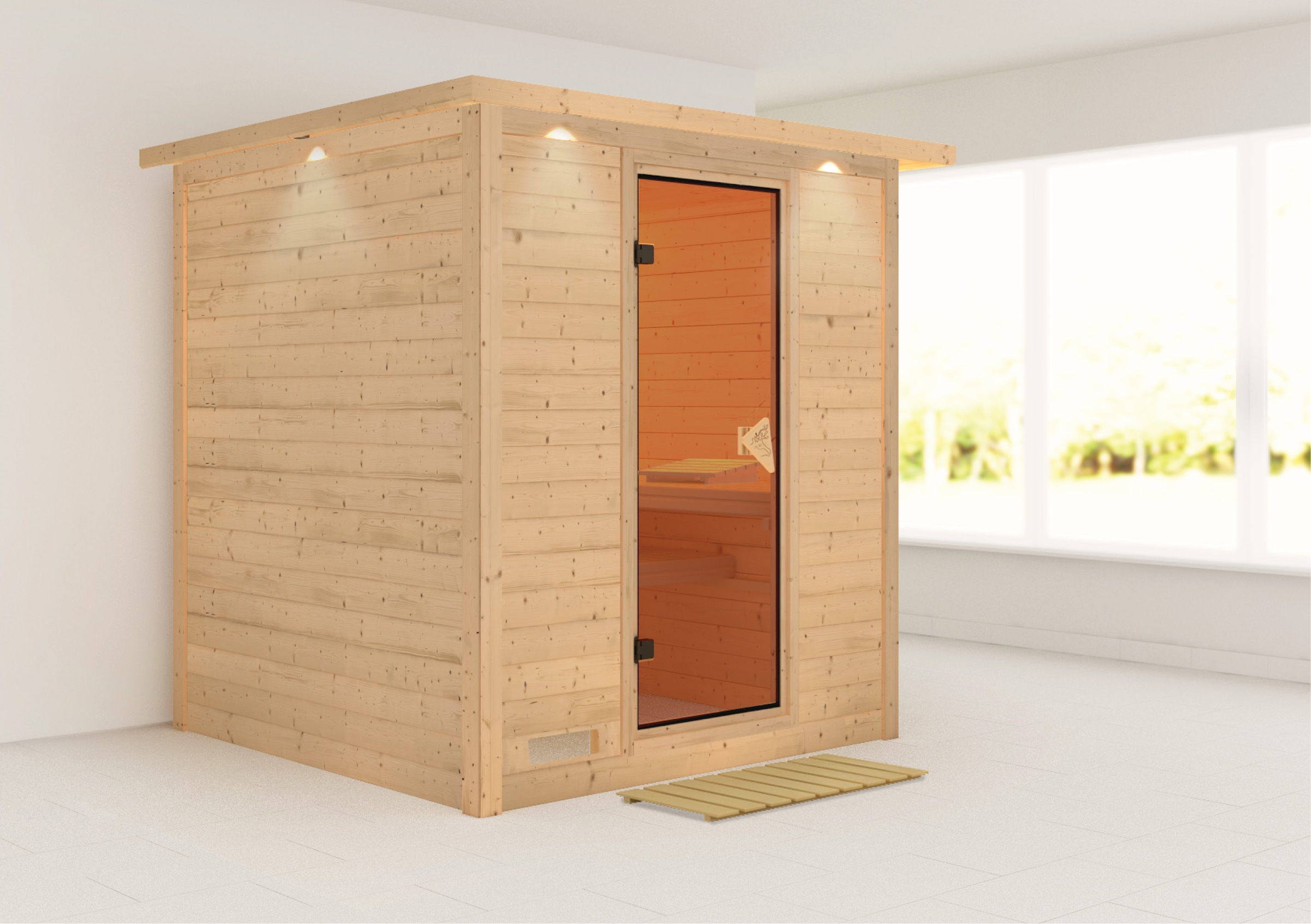 Karibu Sauna "Menja" Set, ohne Ofen