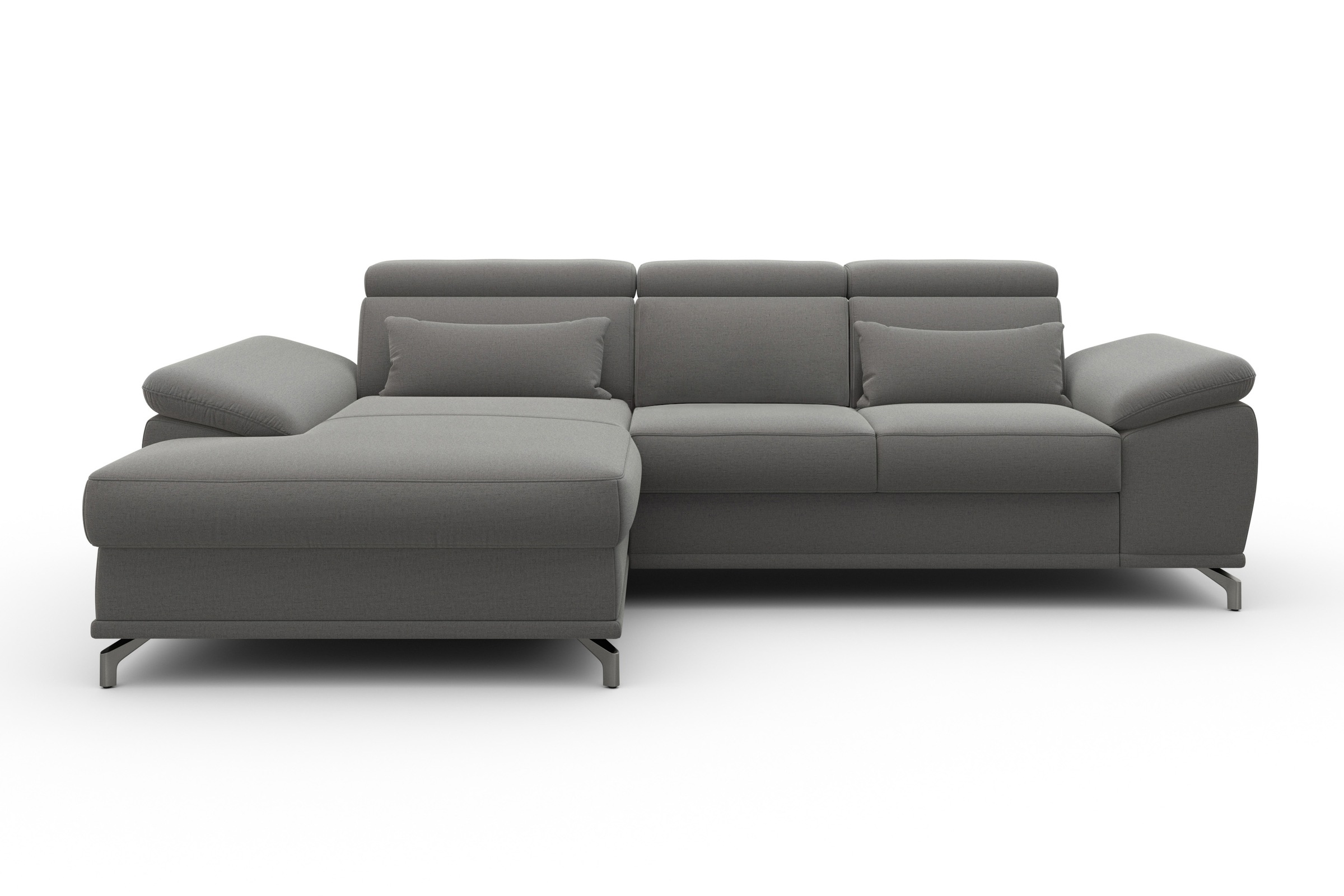 sit&more Ecksofa "Cabrio L-Form, B: 295 cm, mit Sitztiefen-, Arm- & Kopfteilverstellung" 2 Nierenkissen, Federkern, mit Schlaffunktion und Stauraum