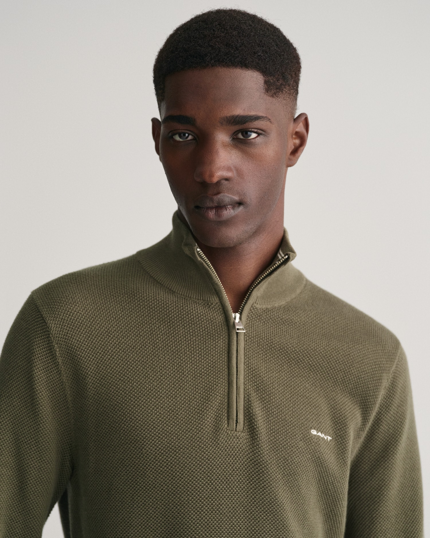 Gant Troyer »COTTON PIQUE HALF ZIP«, mit Piqué-Struktur