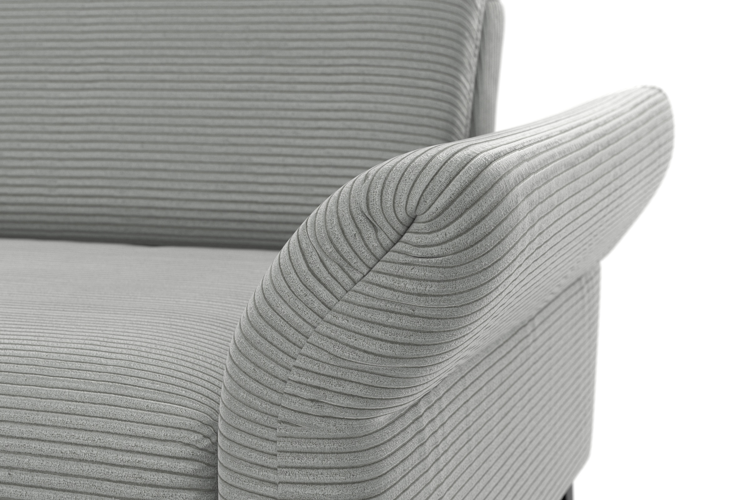 INOSIGN Ecksofa »Coco L-Form«, Sitztiefen-, Arm- und Kopfteilverstellung, Cord-Bezug, Fußhöhe 15 cm
