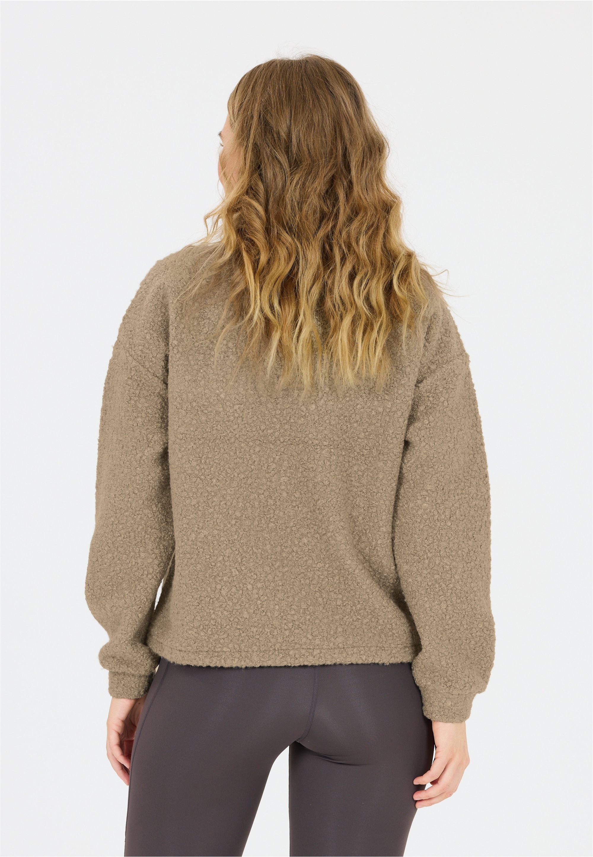 ATHLECIA Strickpullover »Florrie«, mit Teddy-Fleece und halbem Reißverschluss
