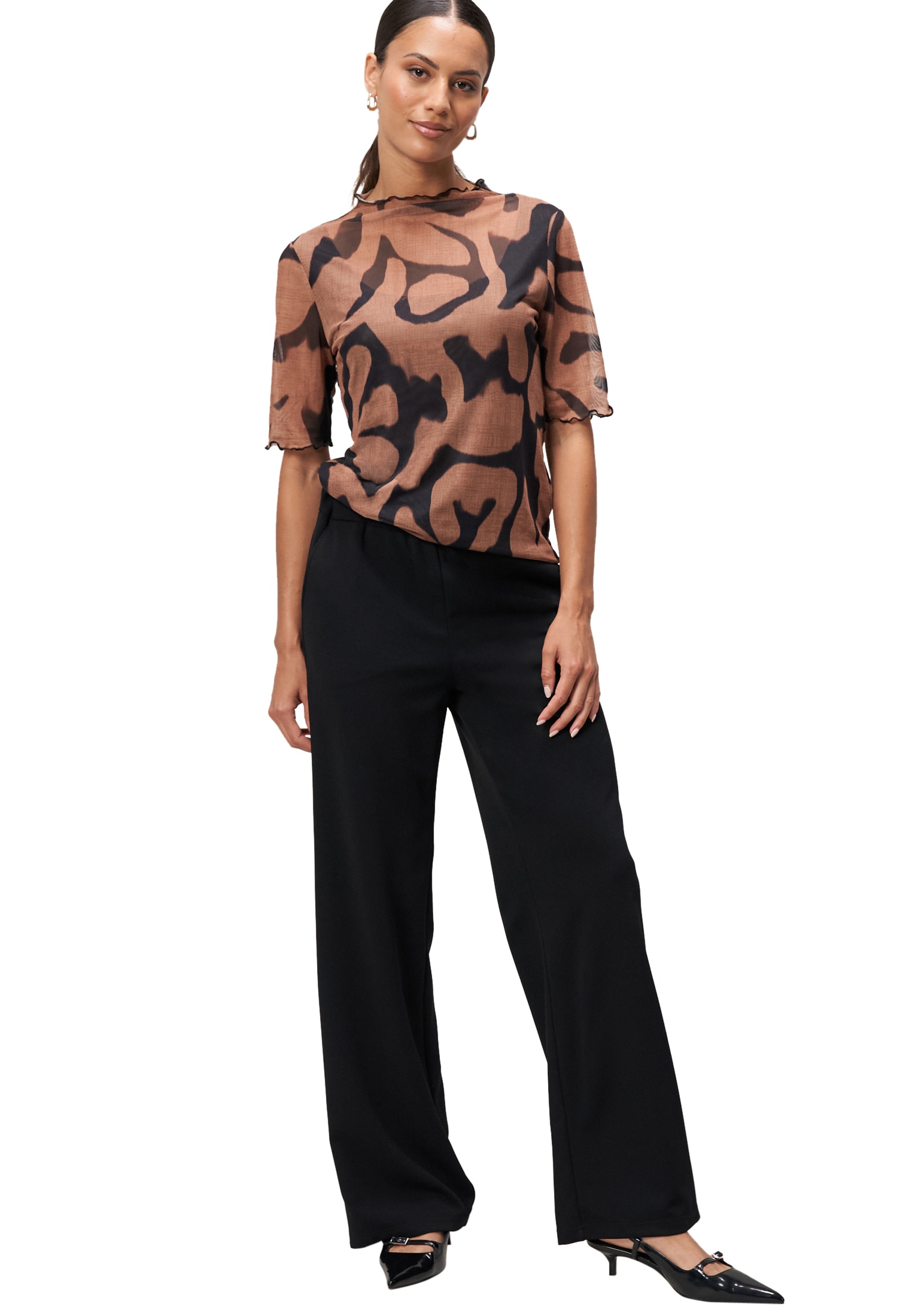 Zero Stoffhose »zero Stoffhose mit elastischem Bund 30 Inch«, Plain/ohne Details