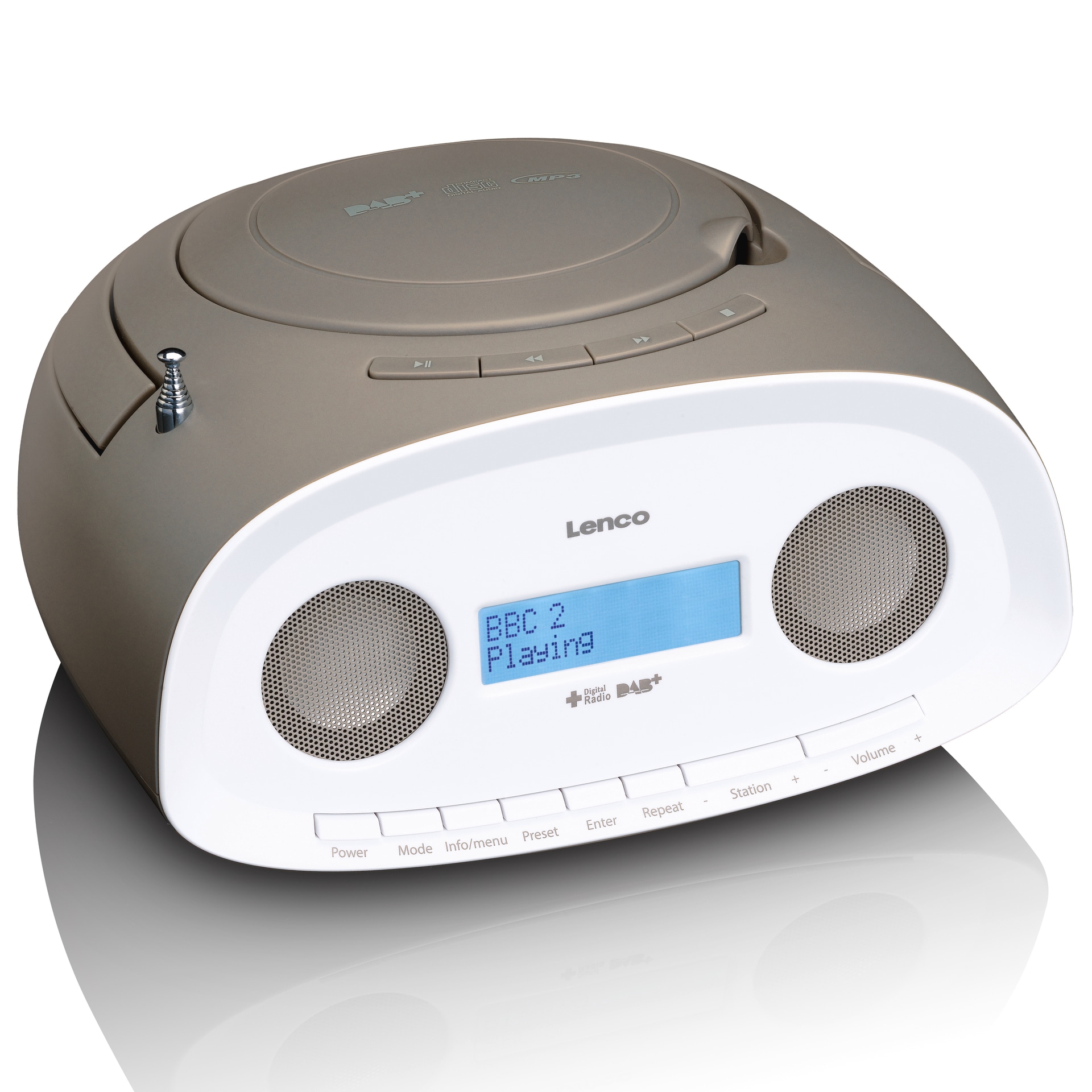 Lenco Radio »Lenco SCD-69TP DAB Radio Boombox CD Player, Taupe«