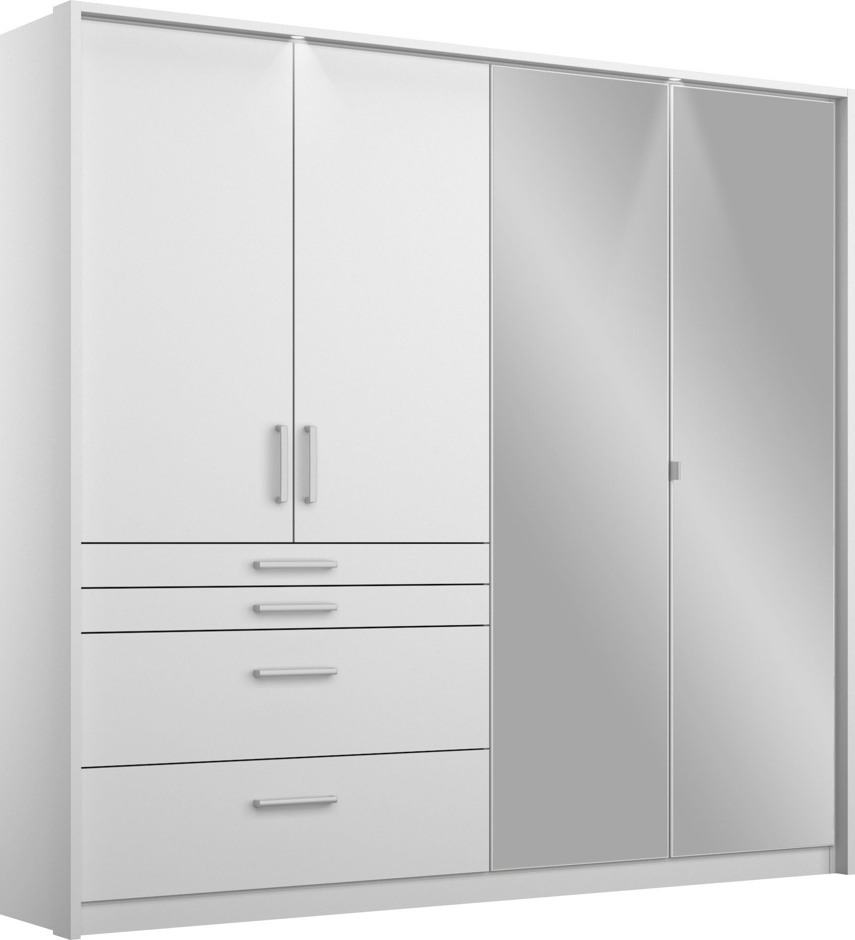 rauch Drehtürenschrank "Kleiderschrank Schrank Garderobe Garderobenschrank HOMBURG" inkl. Passepartout, oberer Schubkasten mit Einteilung MADE IN GERMANY
