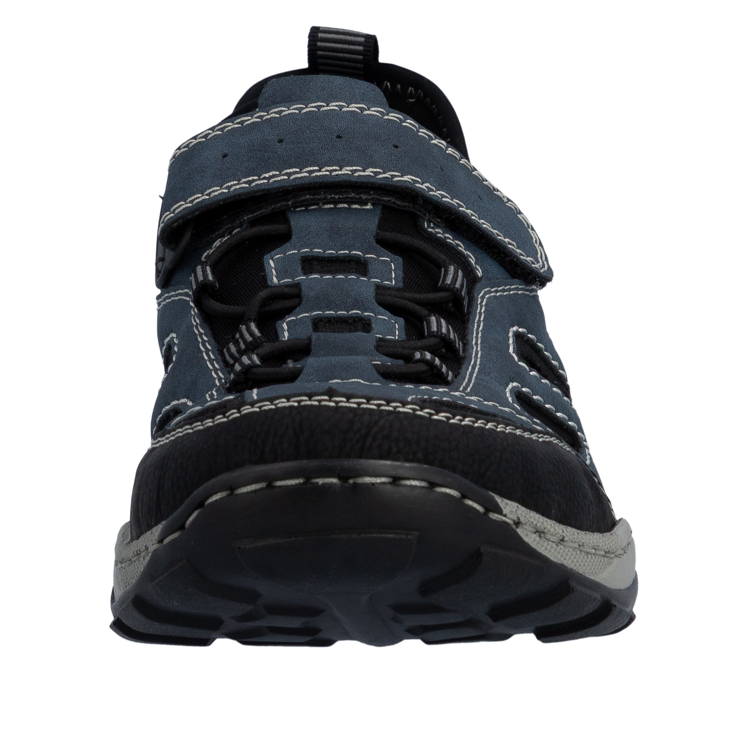 Slip-On Sneaker RIEKER, Herren, Gr. 45, nachtblau kombiniert, Lederimitat, Textil, Schuhe, Schlupfschuh, Trekkingschuh, Outdoorschuh mit Klettriegel 3