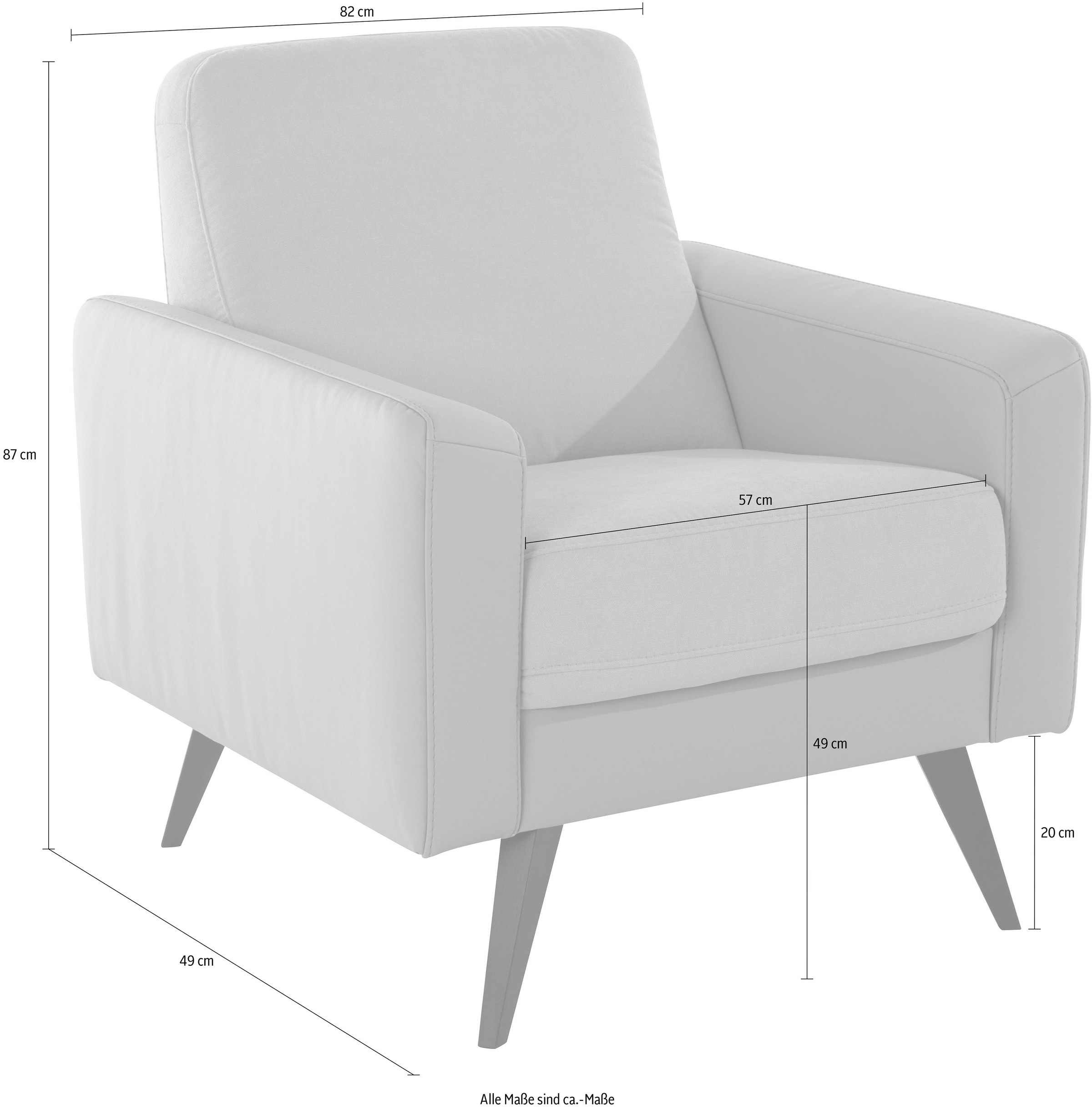 exxpo - sofa fashion Sessel »Samso, Loungesessel mit tollem Sitzkomfort«, Komfortsitzhöhe 49cm