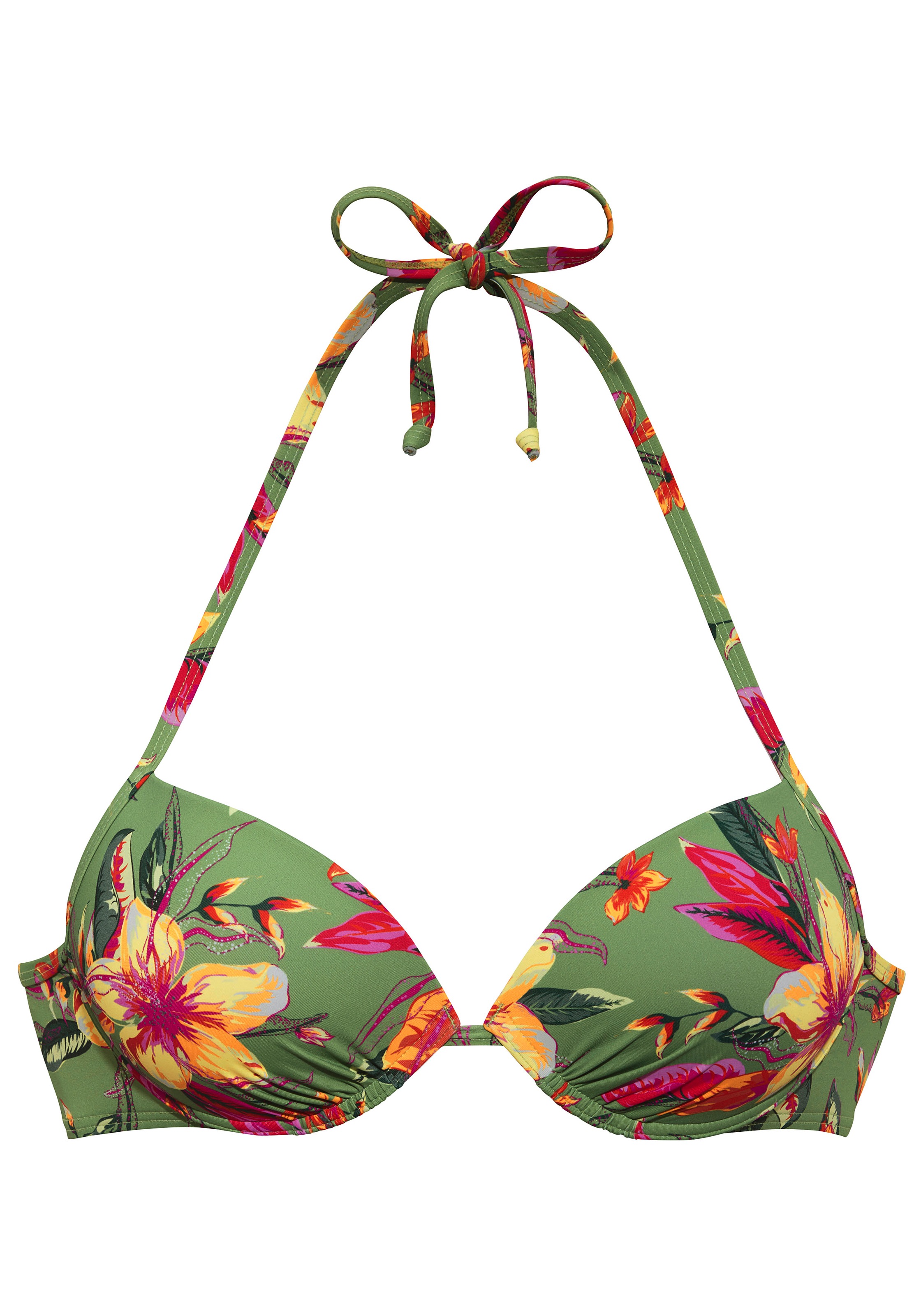 LASCANA Push-Up-Bikini-Top "Malia", mit tropischem Print günstig online kaufen