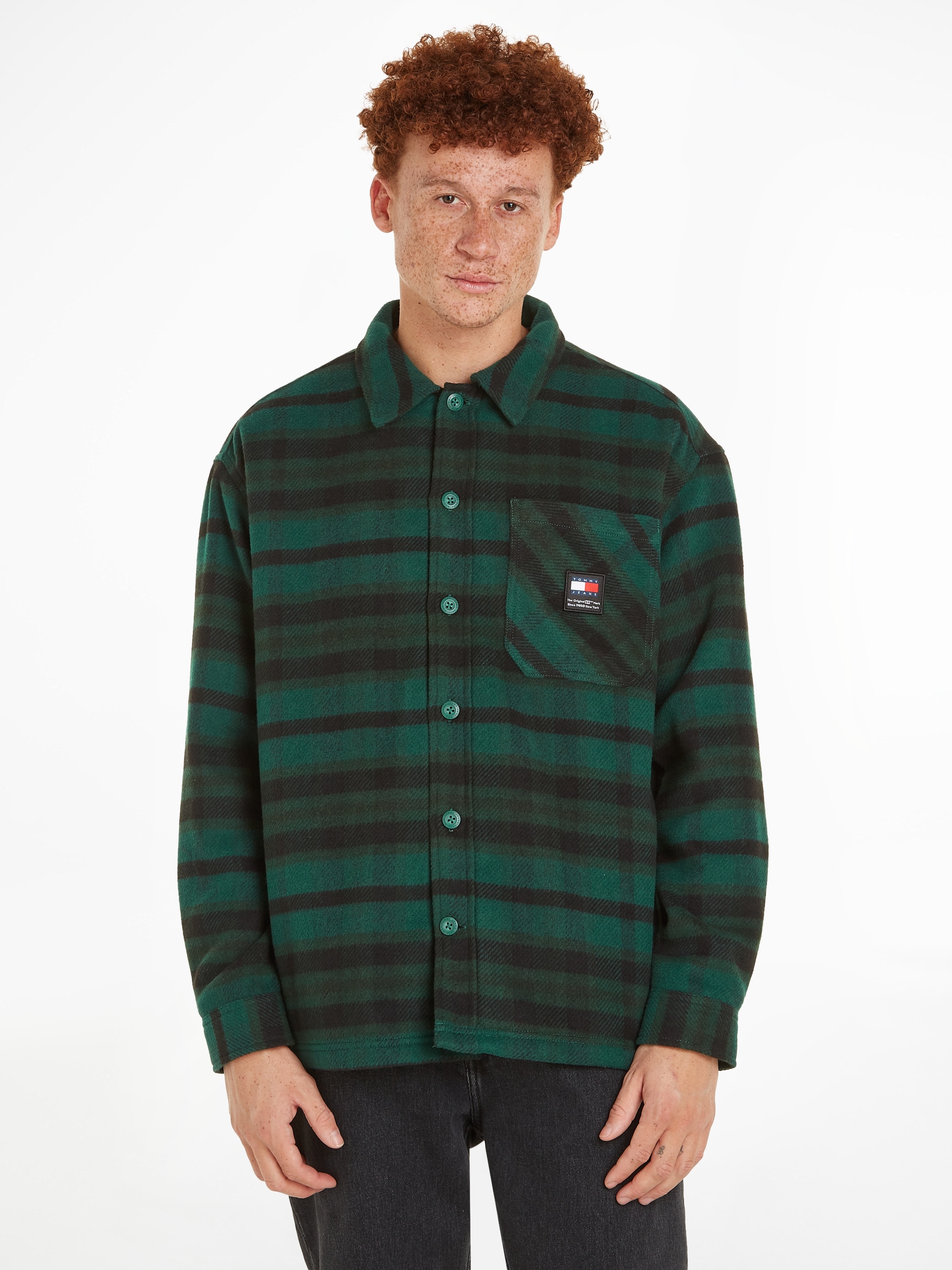 Fleecehemd »TJM FLEECE LINED CHECK SHIRT EXT«, mit Streifenmuster