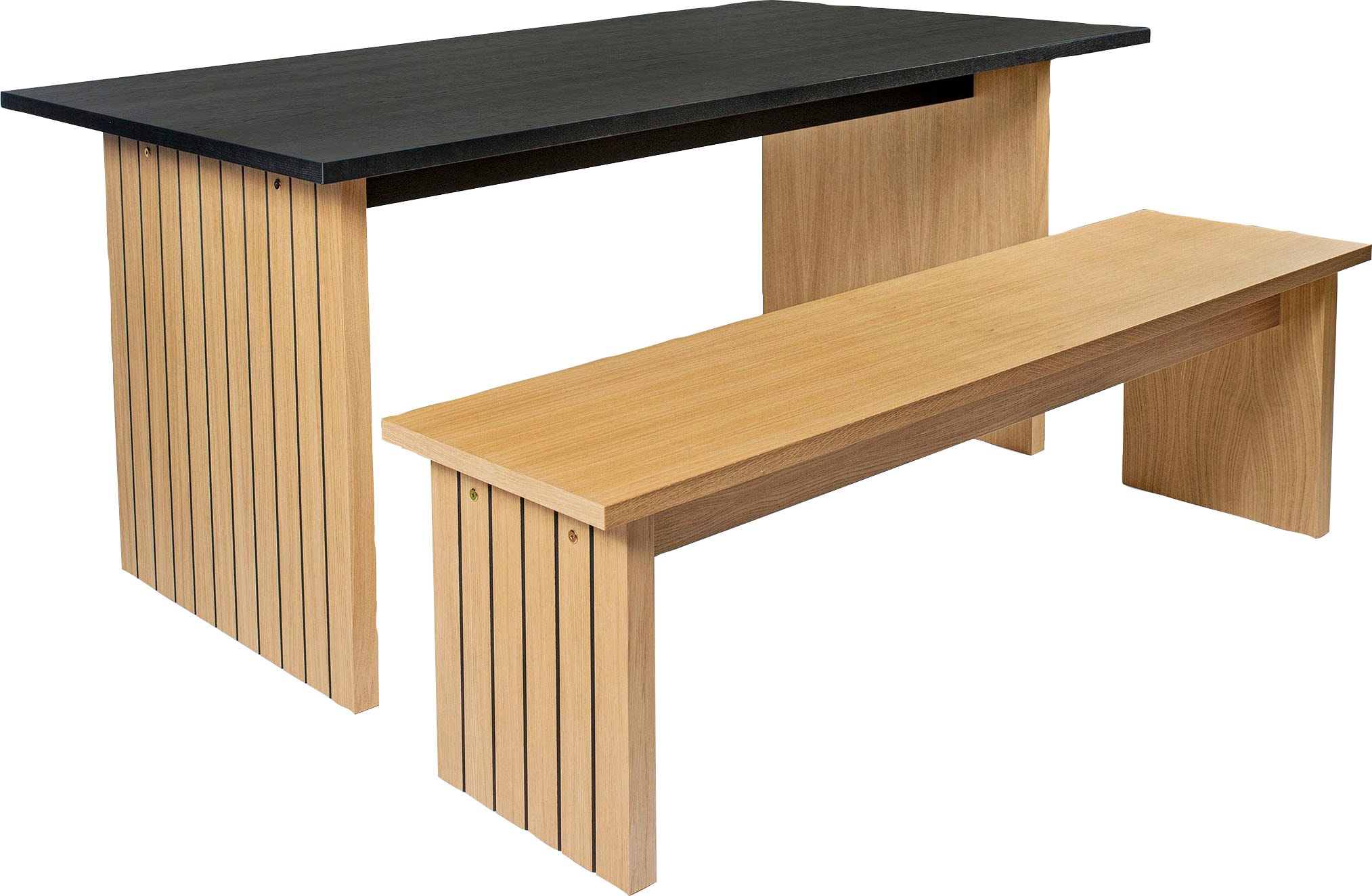 Woodman Esstisch »Stripe«, Holzfurnier aus Eiche