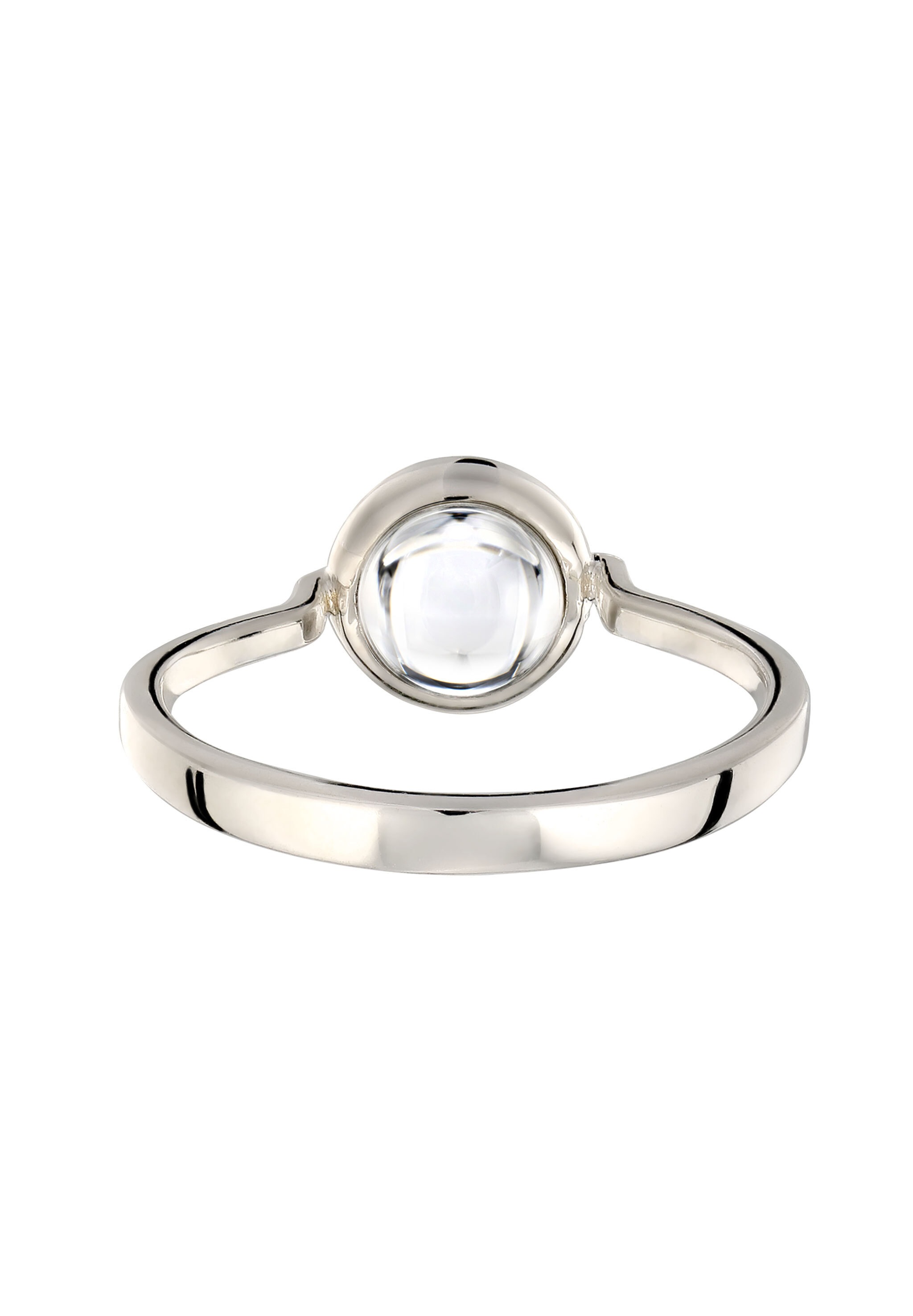 Elli Silberring »Ring Rock Crystal Kreis Transparent 925 Sterling Silber«