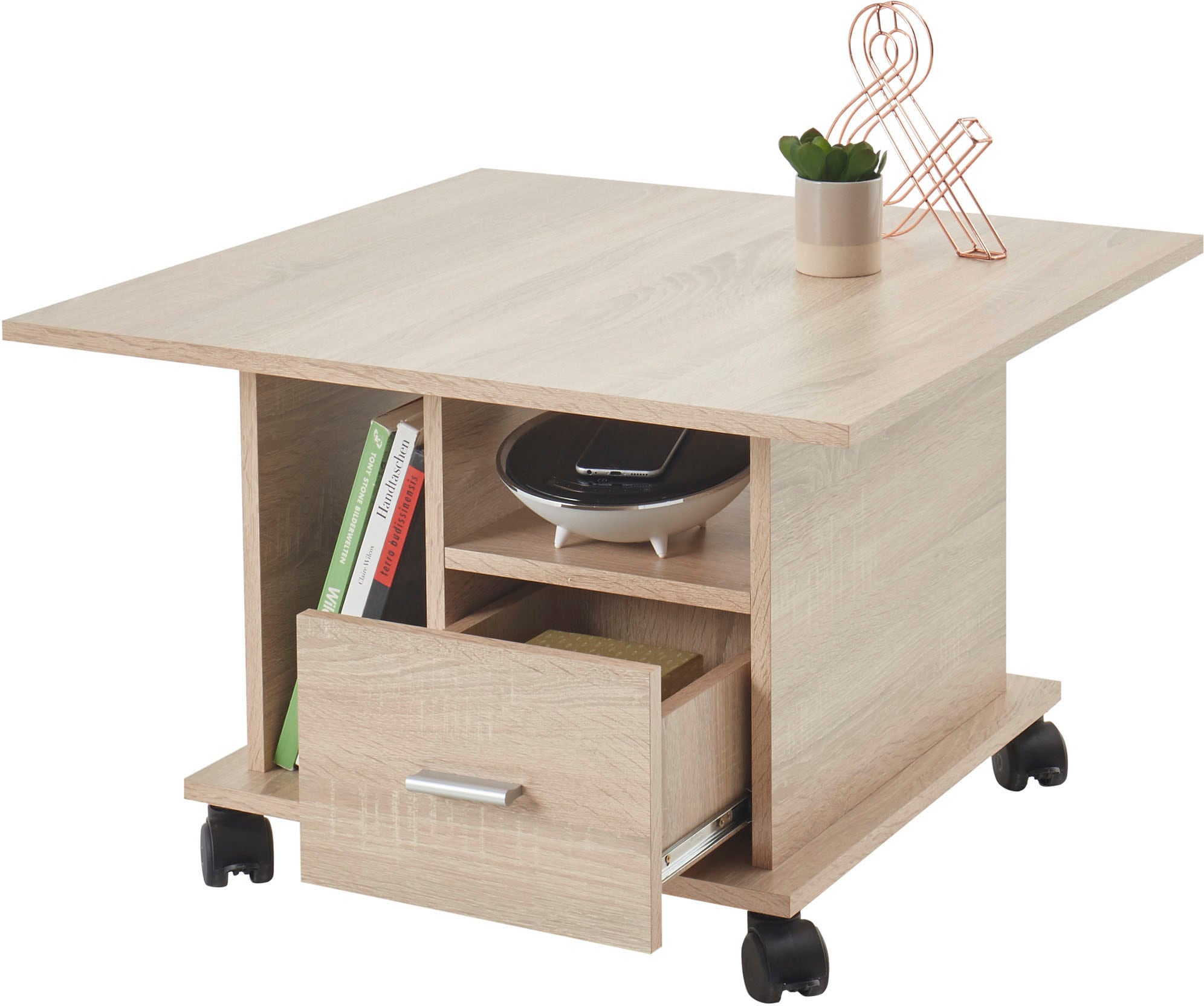 Stolkom Couchtisch »Activio«, rollbar, Tisch mit Schubkasten