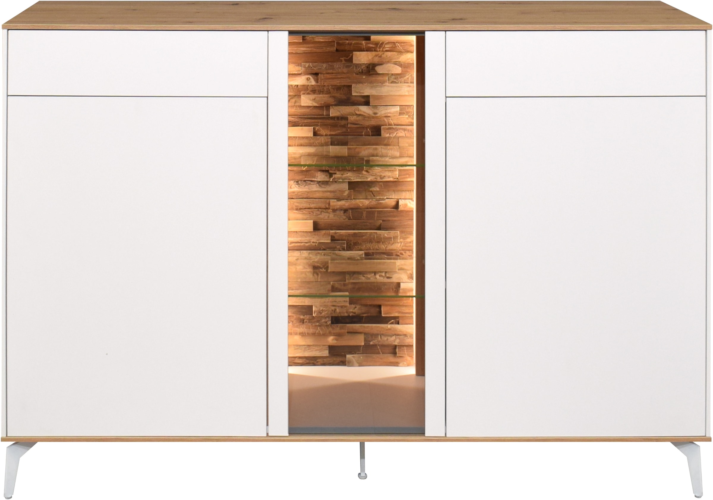 Mäusbacher Kommode Faro Sideboard 159 cm, inkl. Beleuchtung, Push to open, günstig online kaufen