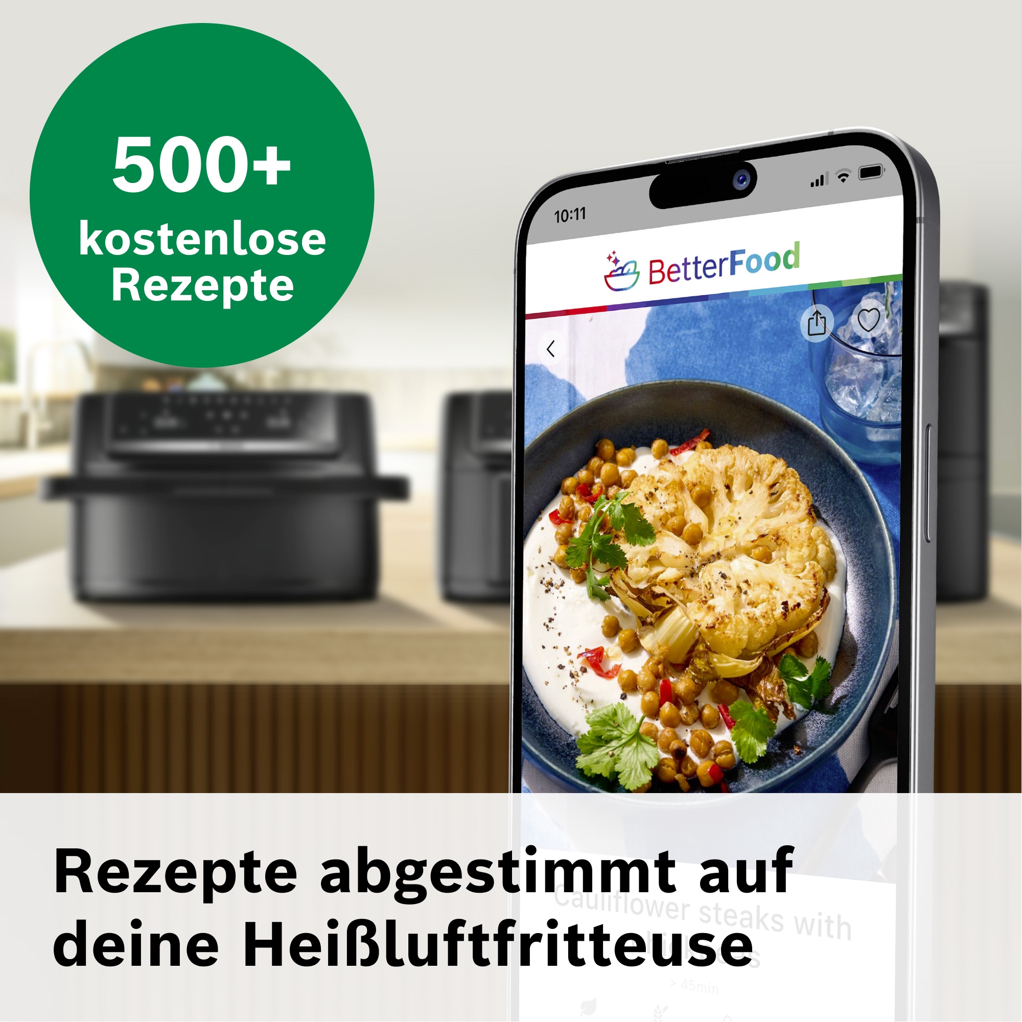 BOSCH Heißluftfritteuse »Airfryer MAFD490B7, Dualbasket, 10 L oder 2* 5L Kammern, schwarz« 2500 W PFAs frei, einfache Reinigung, 6 voreingestellte Programme