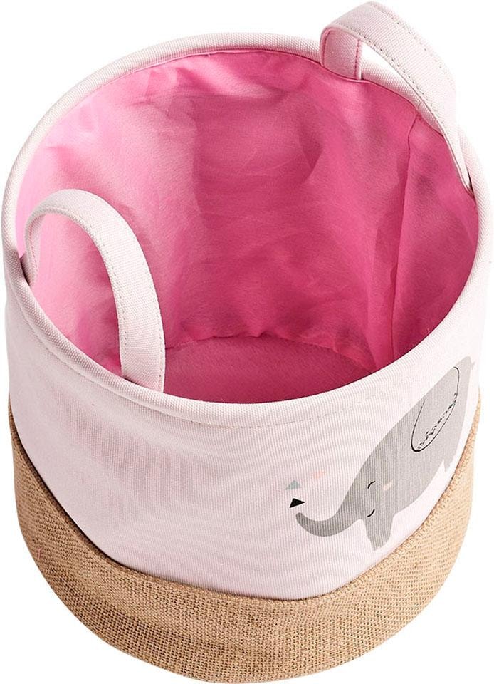 Zeller Present Aufbewahrungskorb »Elefant«, (Set, 2 St.), Niedliches Elefanten Tiermotiv