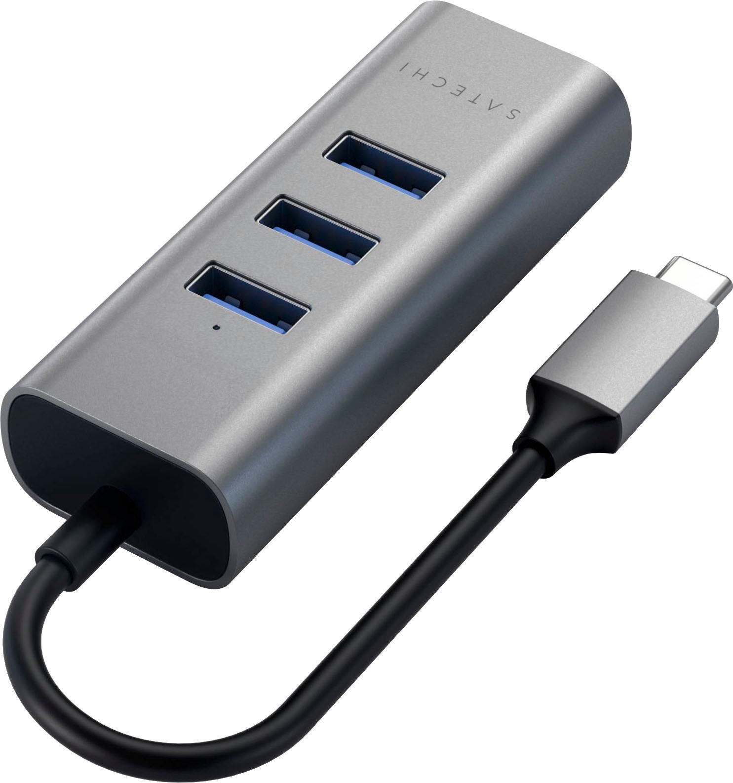 Satechi USB-Adapter »Type-C 2-in-1 3 Port USB laikmena 3.0 skaitytuvas & Ethernet« USB laikmena 3.0 Typ A zu USB laikmena Typ C